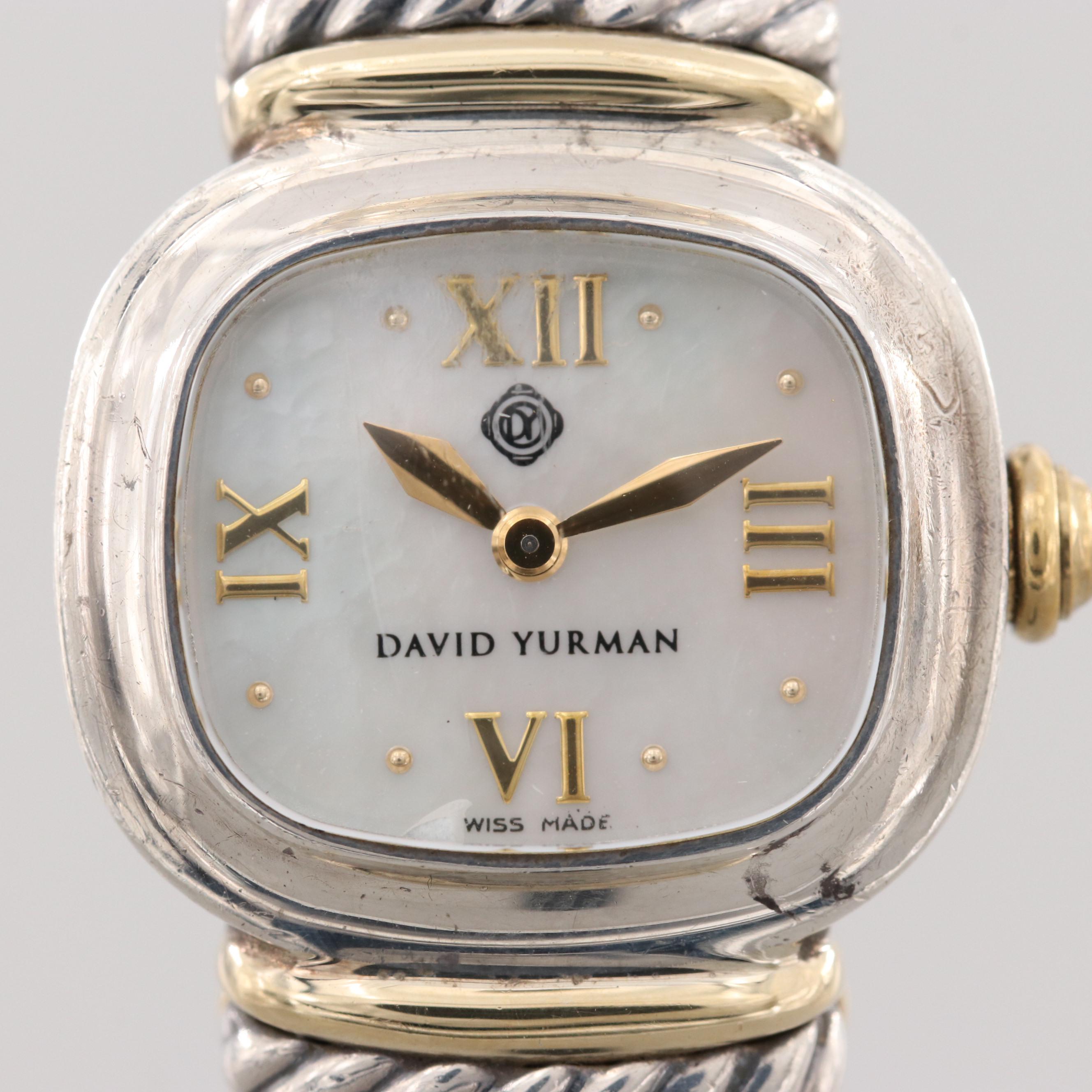 David Yurman Cable Sterling Silver and 14K Yellow Gold Watch