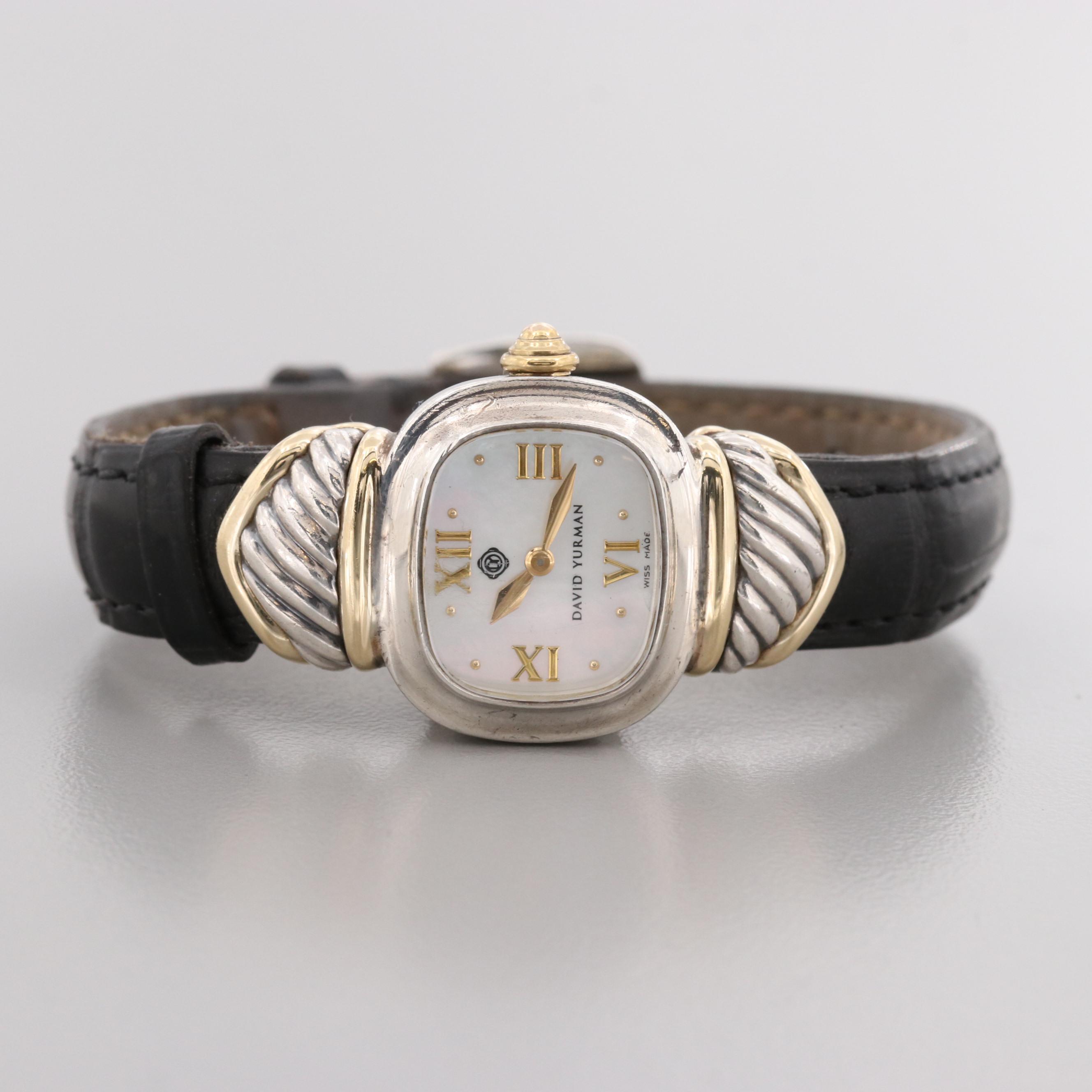 David Yurman Cable Sterling Silver and 14K Yellow Gold Watch