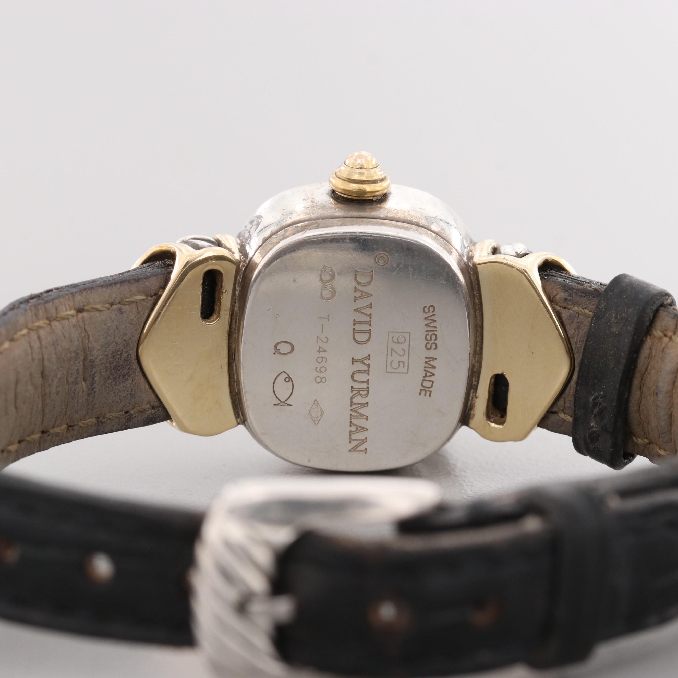 David Yurman Cable Sterling Silver and 14K Yellow Gold Watch