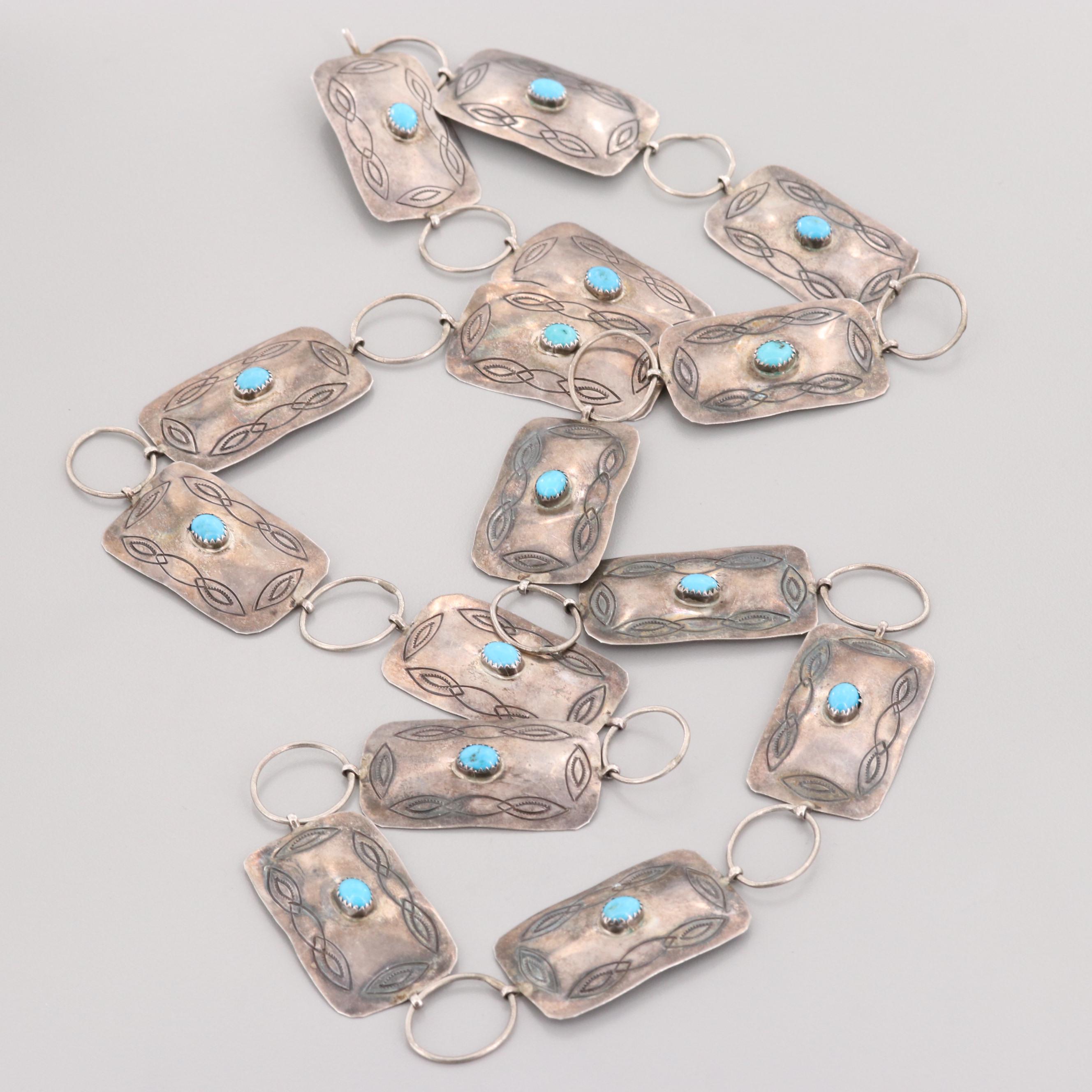 Sterling Silver Turquoise Belt