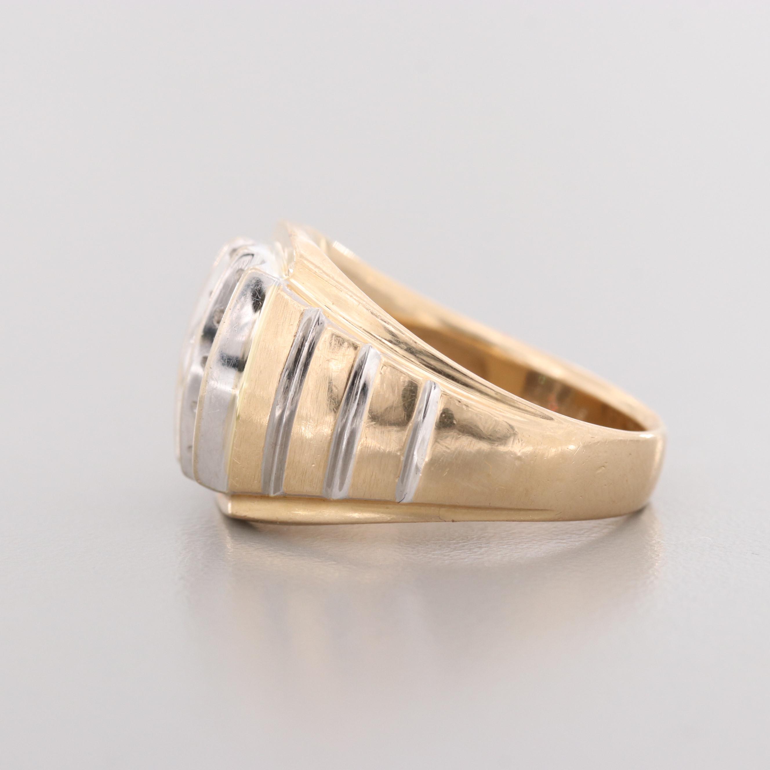 14K Yellow Gold Diamond Ring