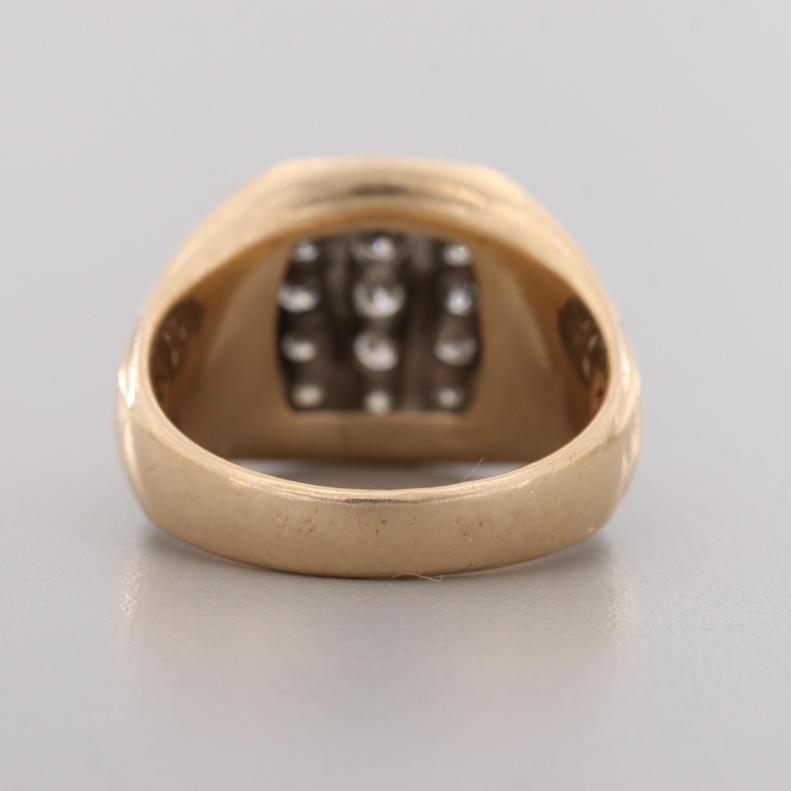 14K Yellow Gold Diamond Ring