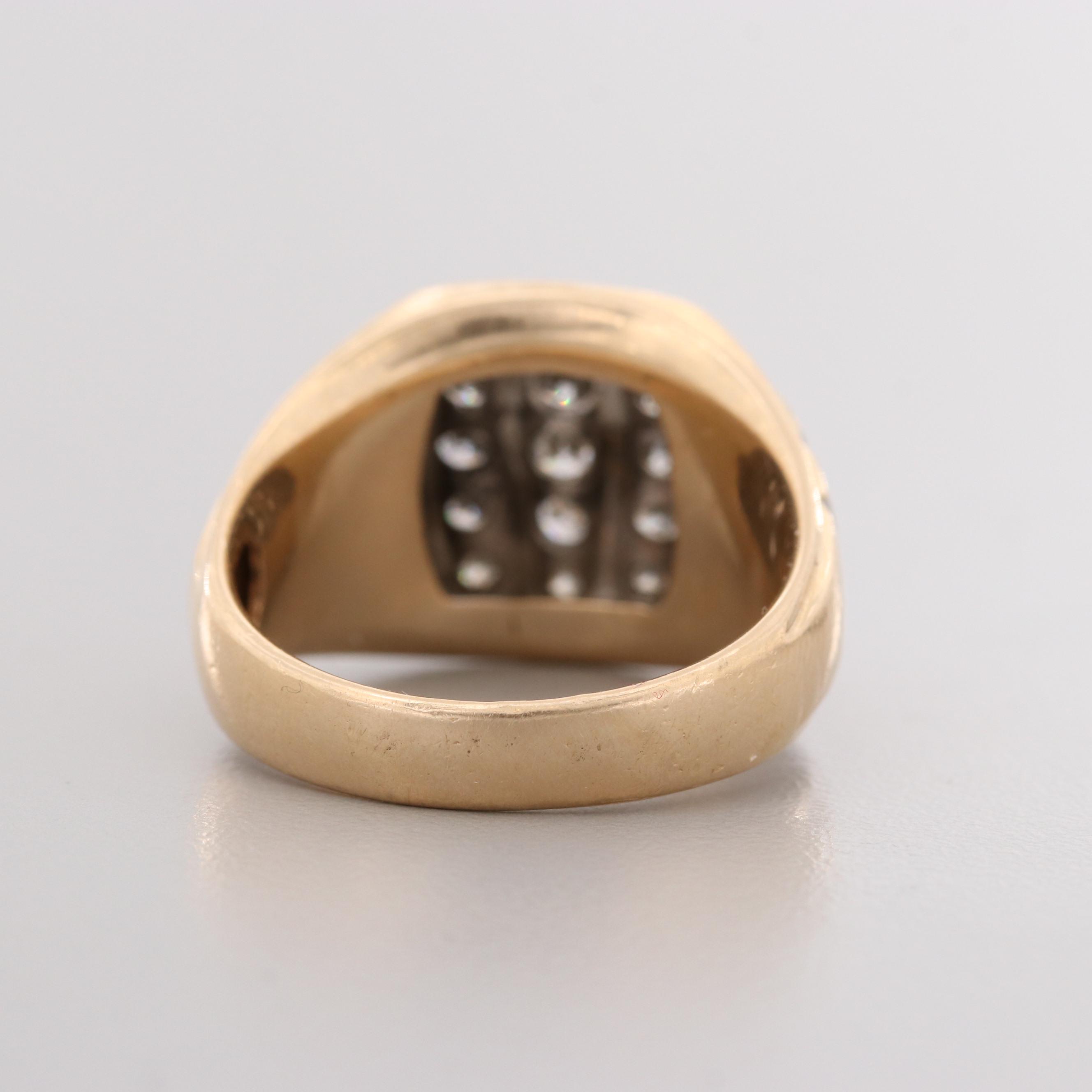 14K Yellow Gold Diamond Ring