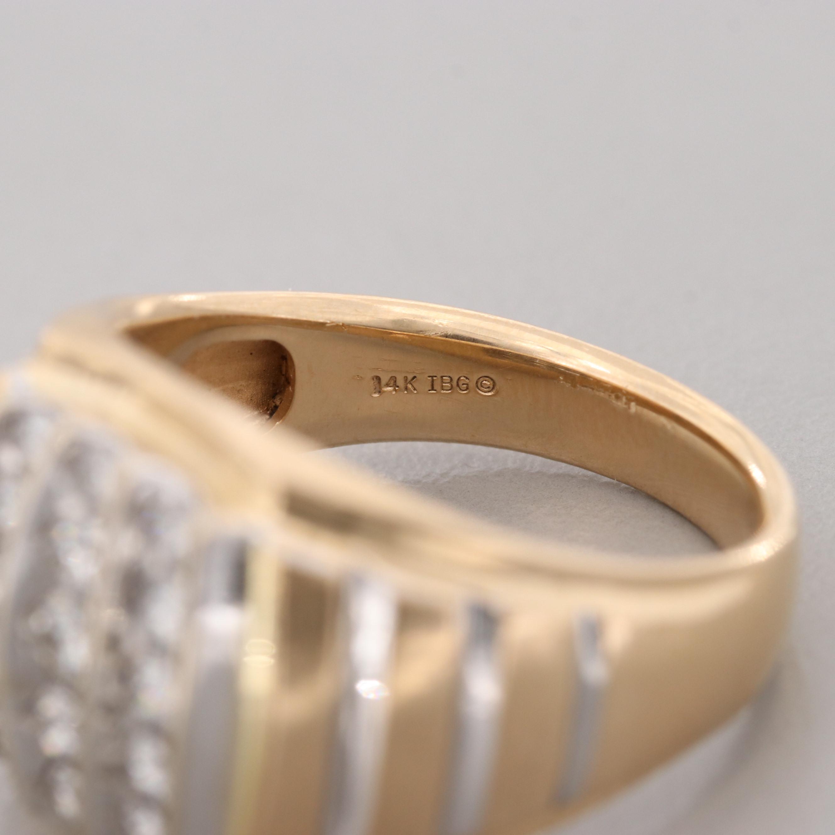 14K Yellow Gold Diamond Ring
