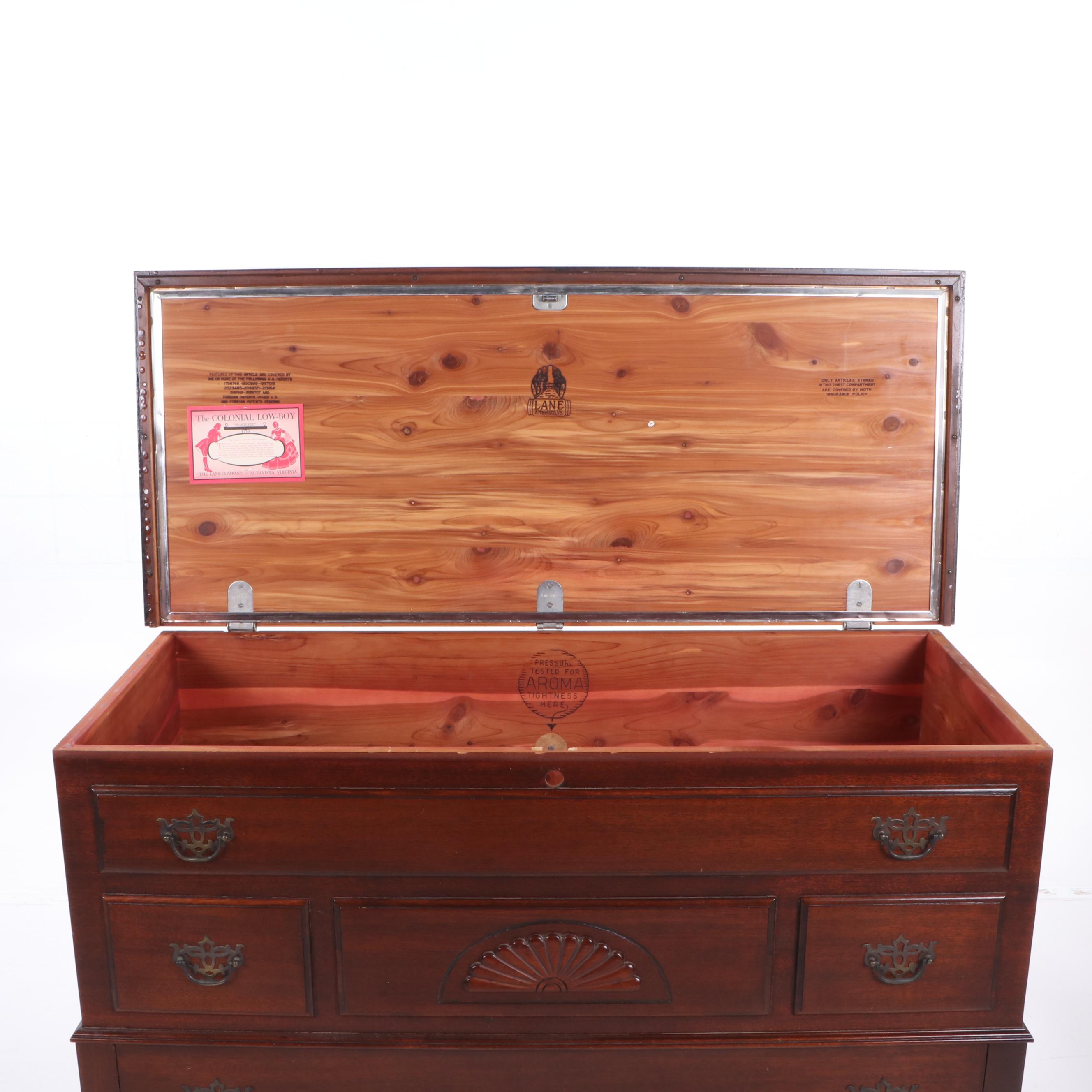 Lane "Colonial Lowboy" Mahogany Cedar Chest, Mid 20th Century