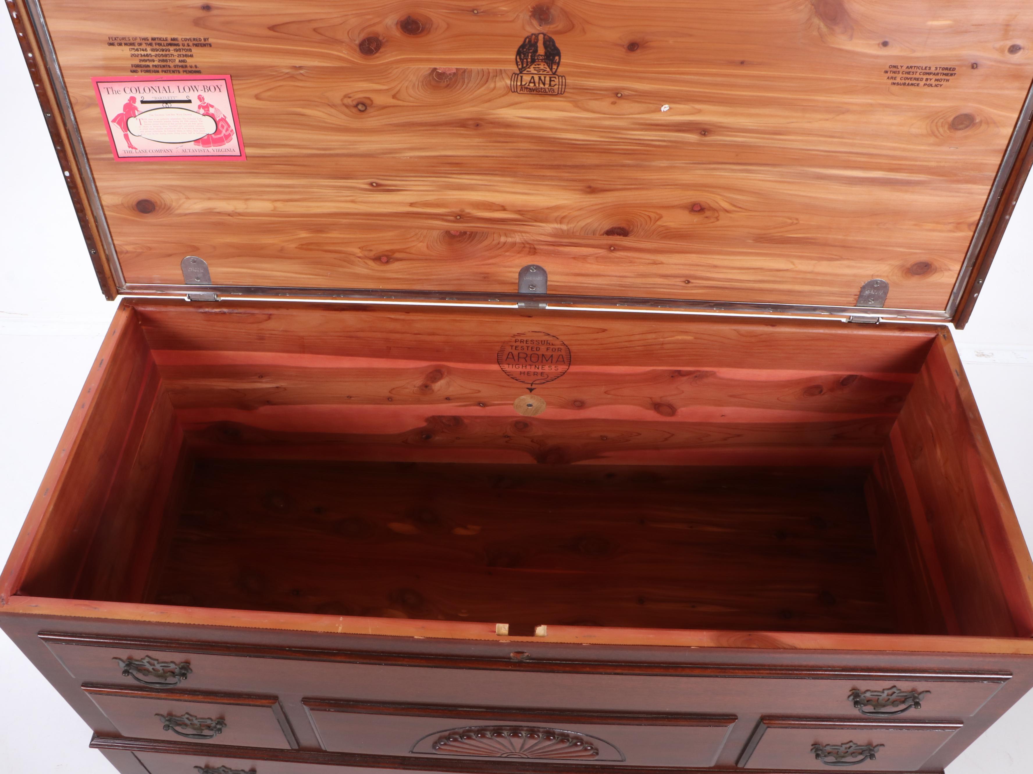 Lane "Colonial Lowboy" Mahogany Cedar Chest, Mid 20th Century