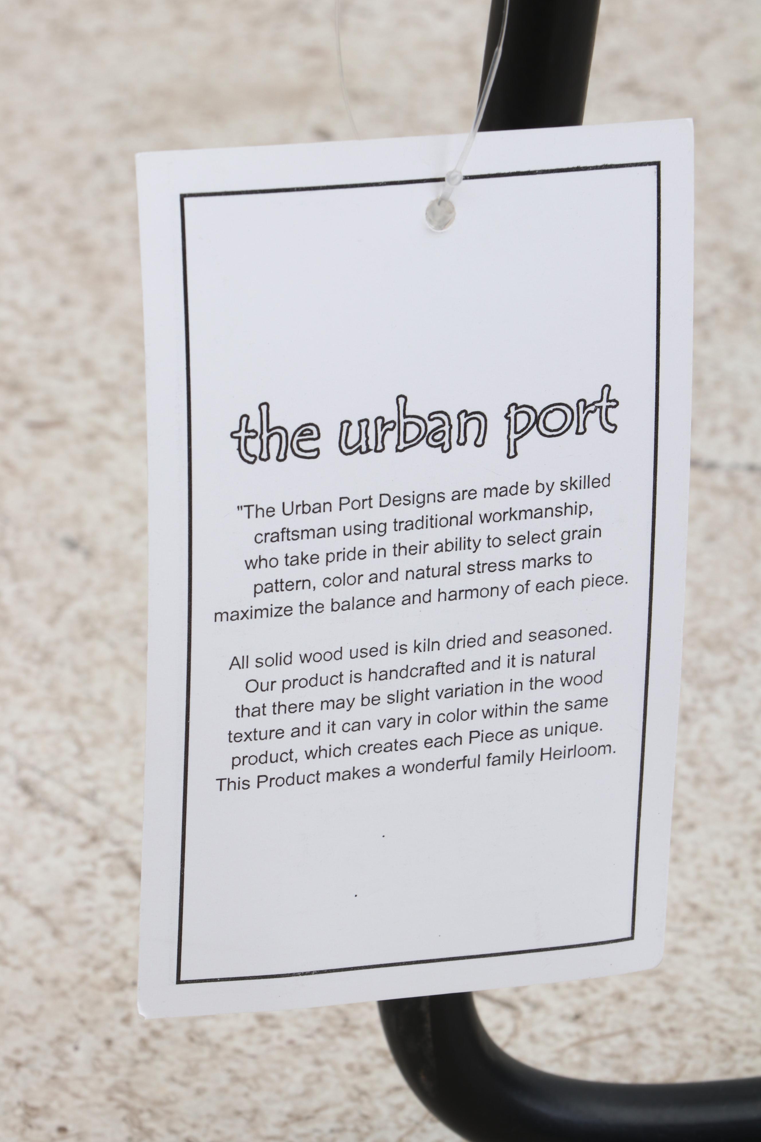 Two Contoured Solid Wood Barstools by The Urban Port