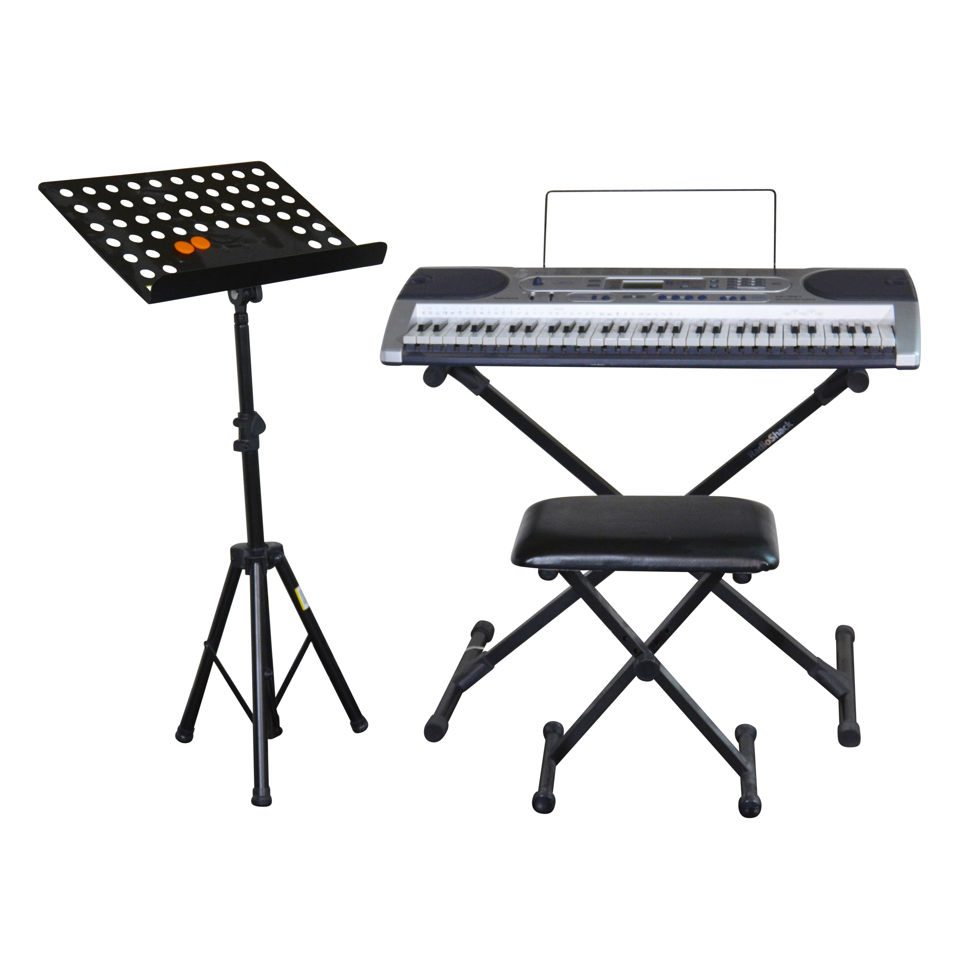 Radio Shack Keyboard LK -1261, Bench and Music Stand