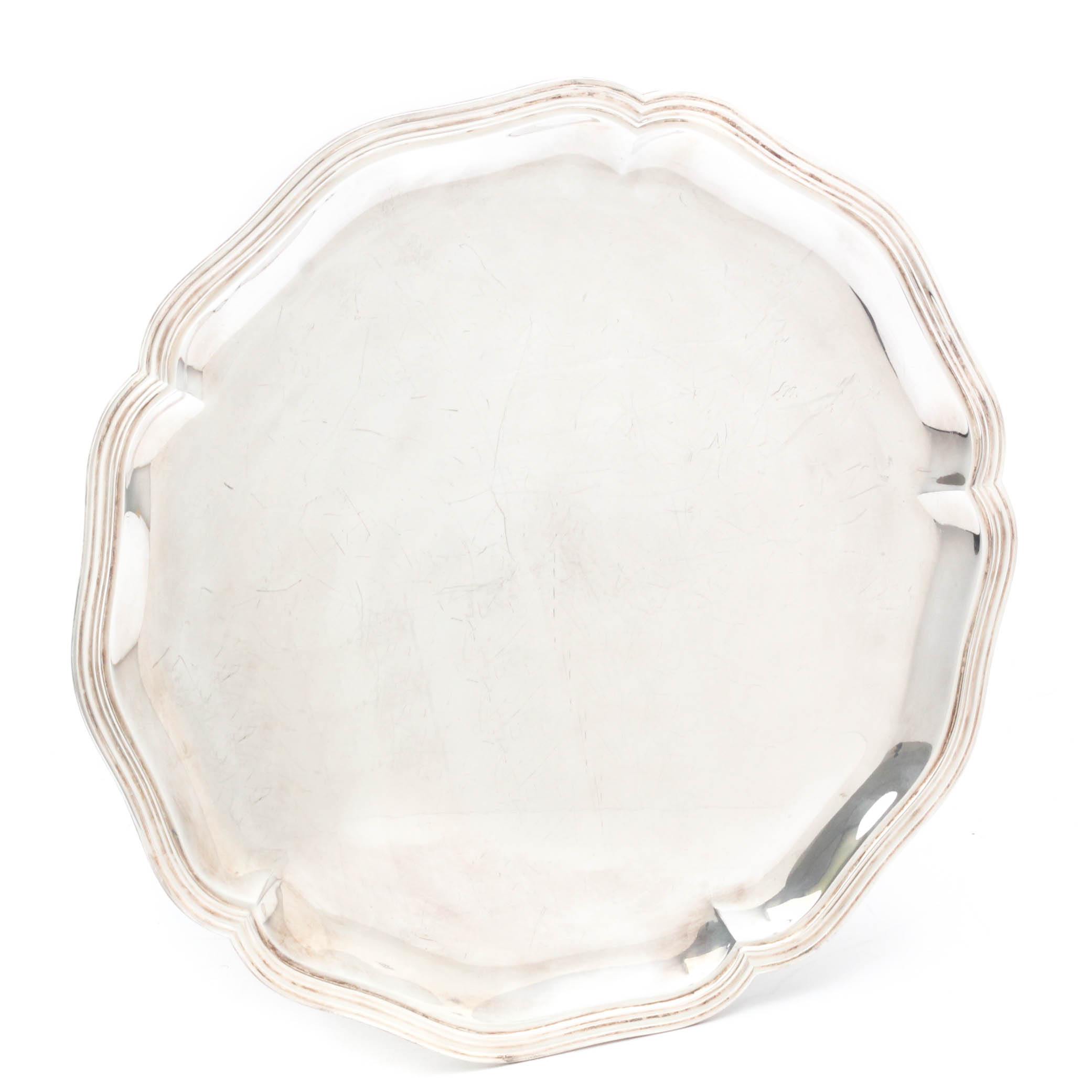 Lazarus Posen 800 Silver Tray, Berlin, Early 20th Century