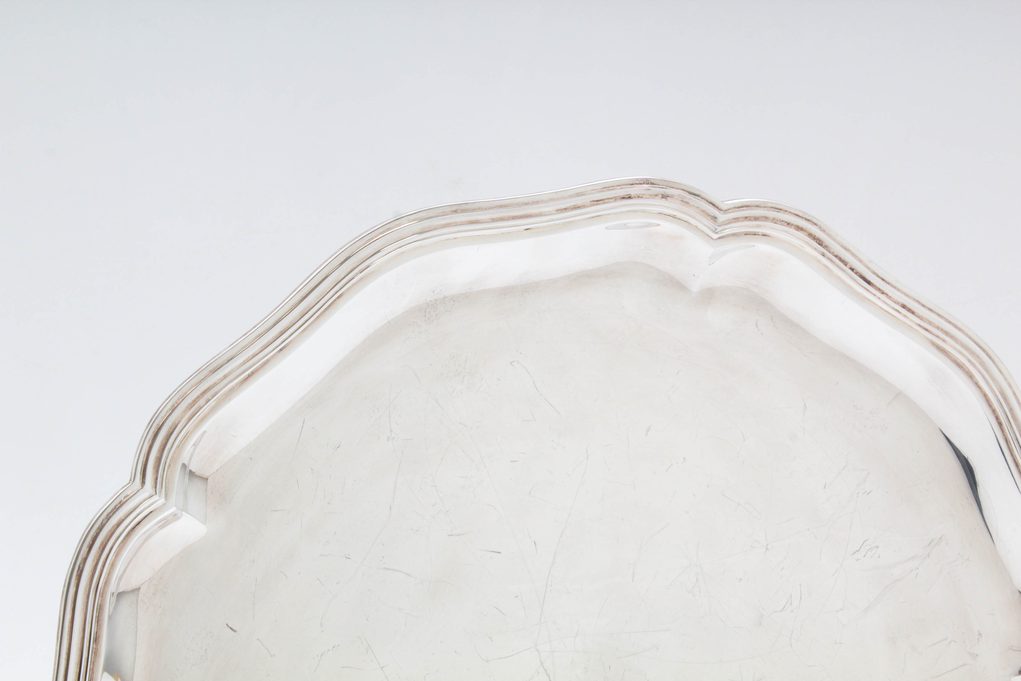 Lazarus Posen 800 Silver Tray, Berlin, Early 20th Century