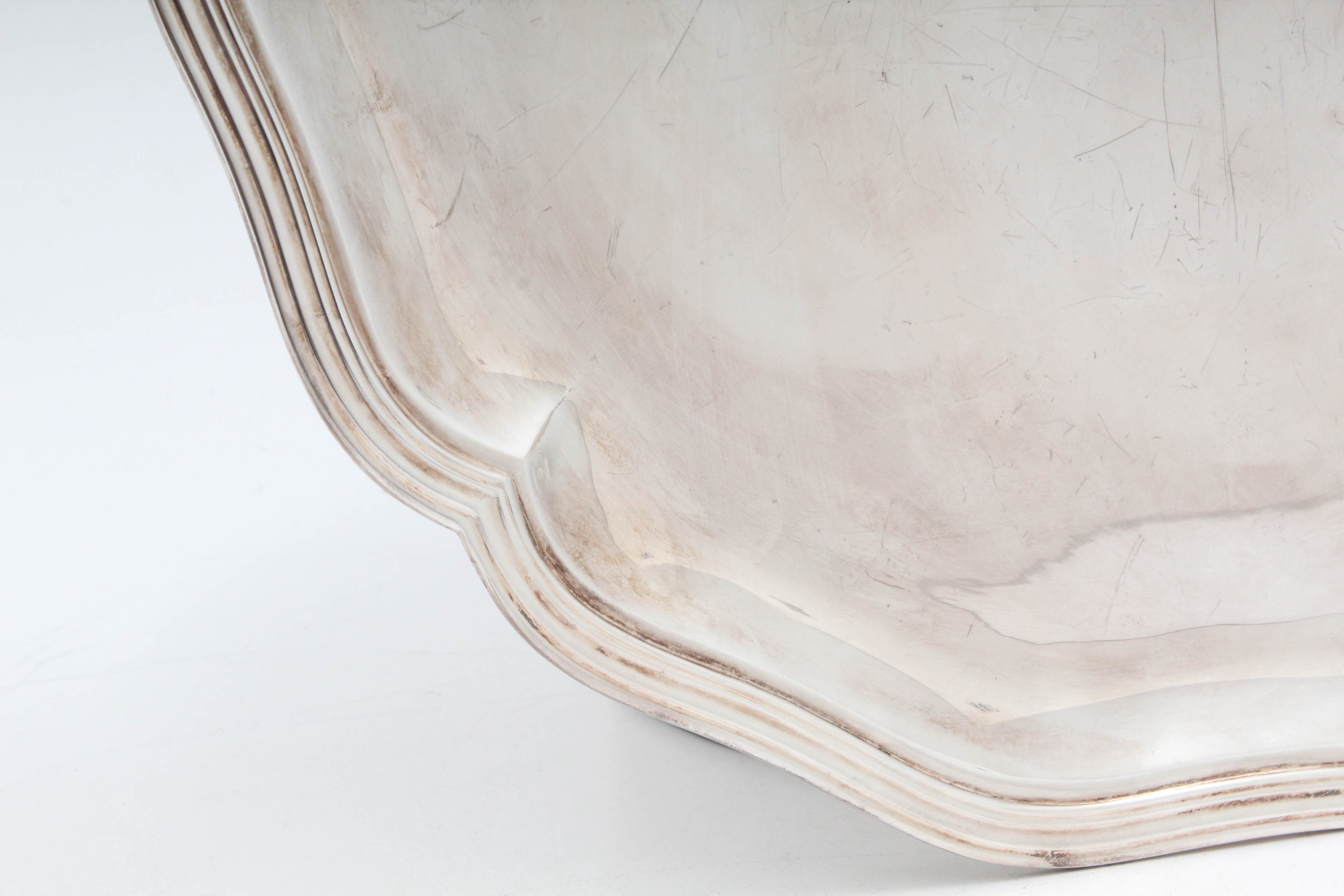 Lazarus Posen 800 Silver Tray, Berlin, Early 20th Century