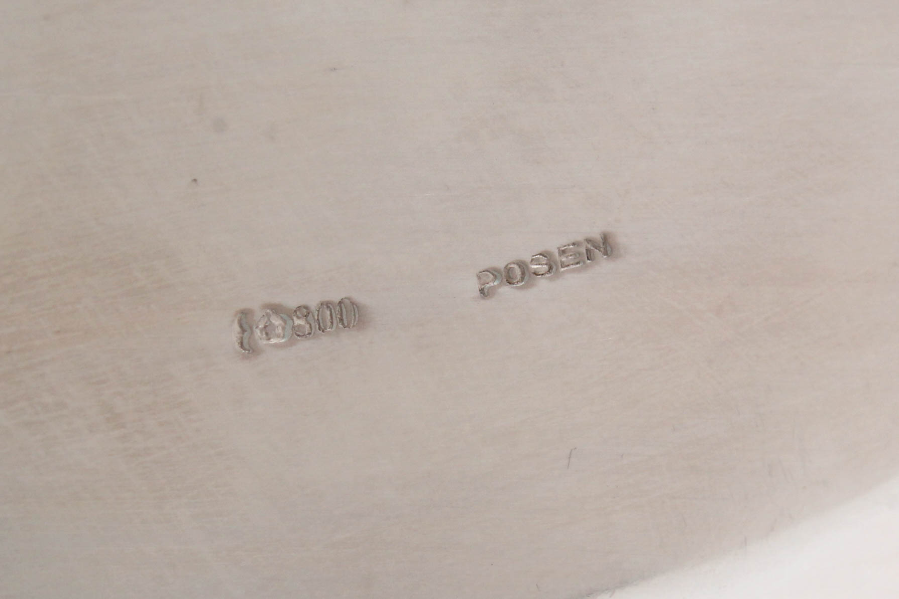 Lazarus Posen 800 Silver Tray, Berlin, Early 20th Century