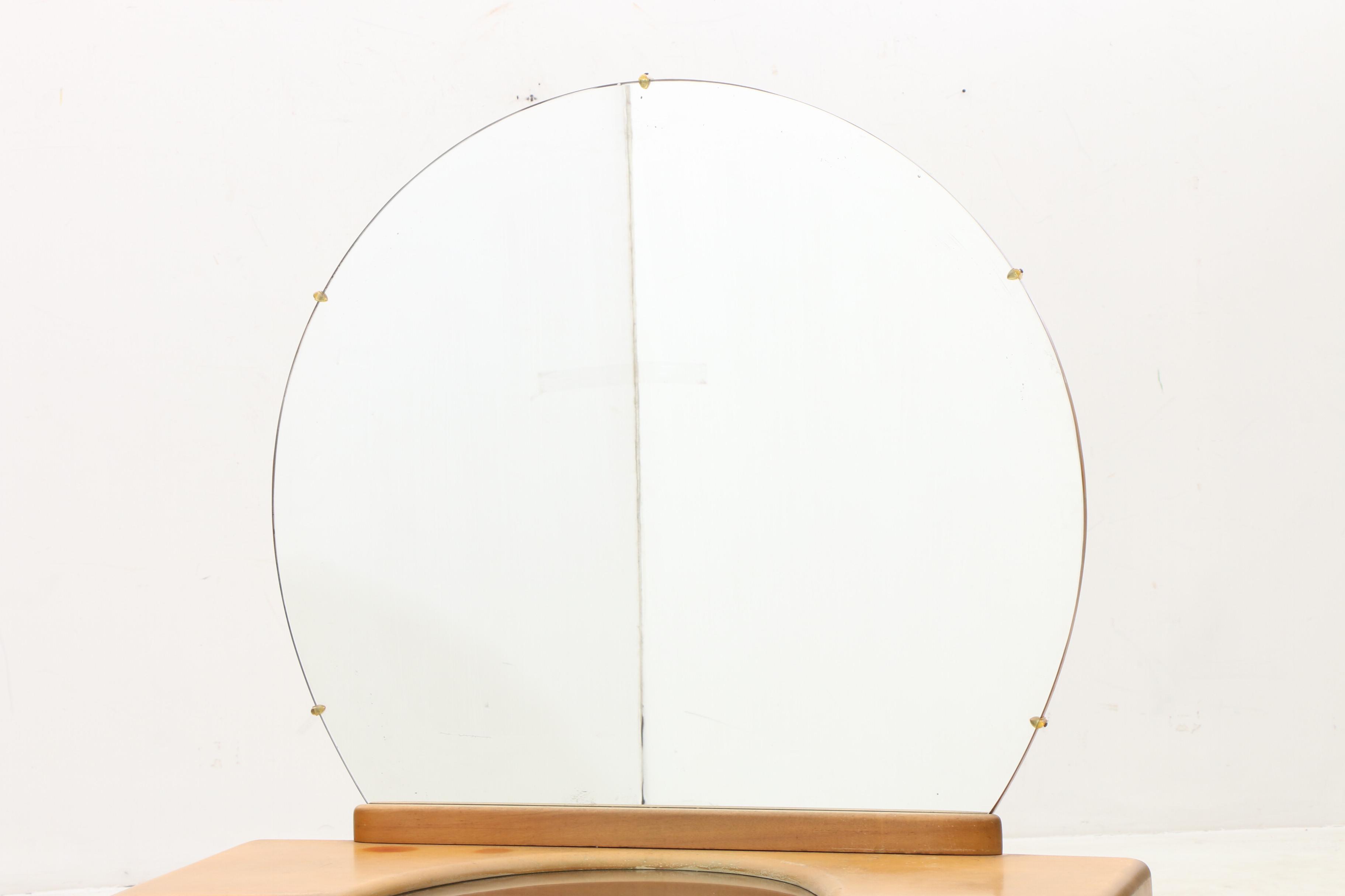 Art Deco Style Vanity Dresser with Mirror and Stool