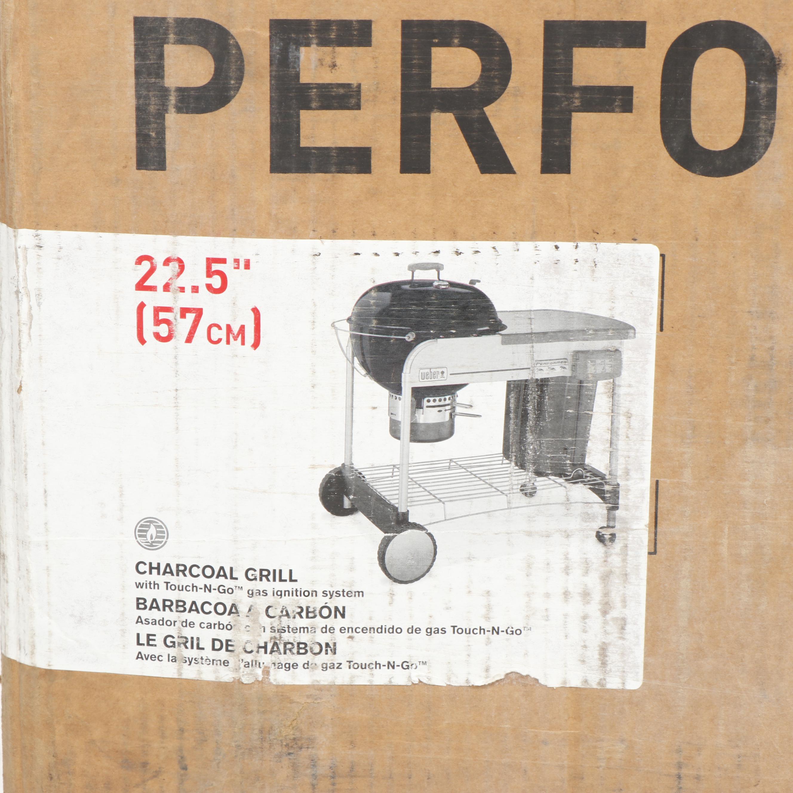 Weber Performer Charcoal Grill with Gas Ignition System and Accessories