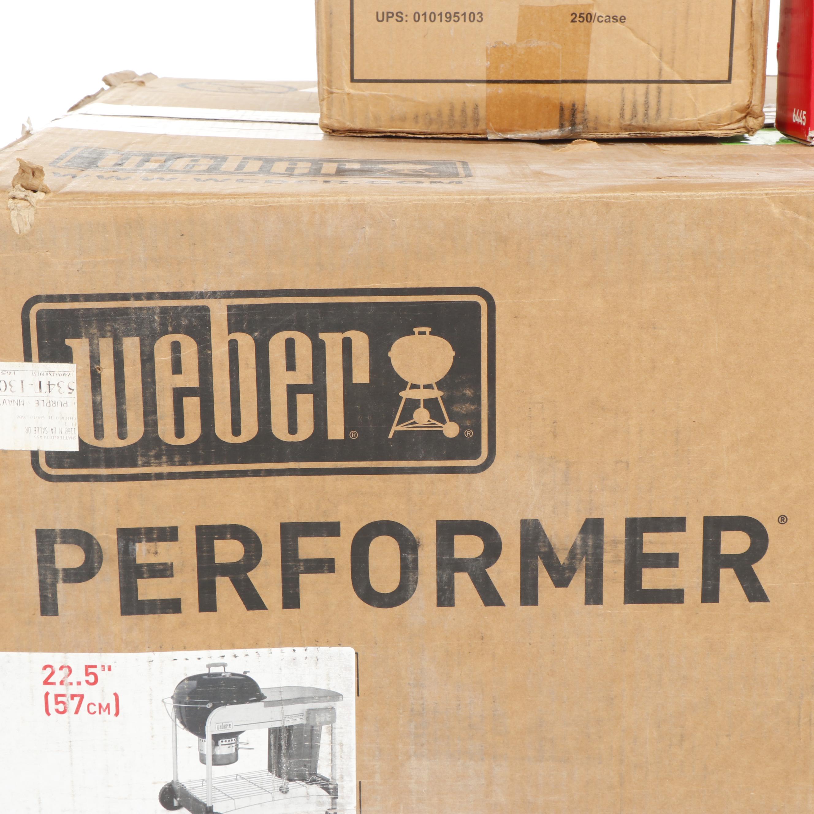 Weber Performer Charcoal Grill with Gas Ignition System and Accessories