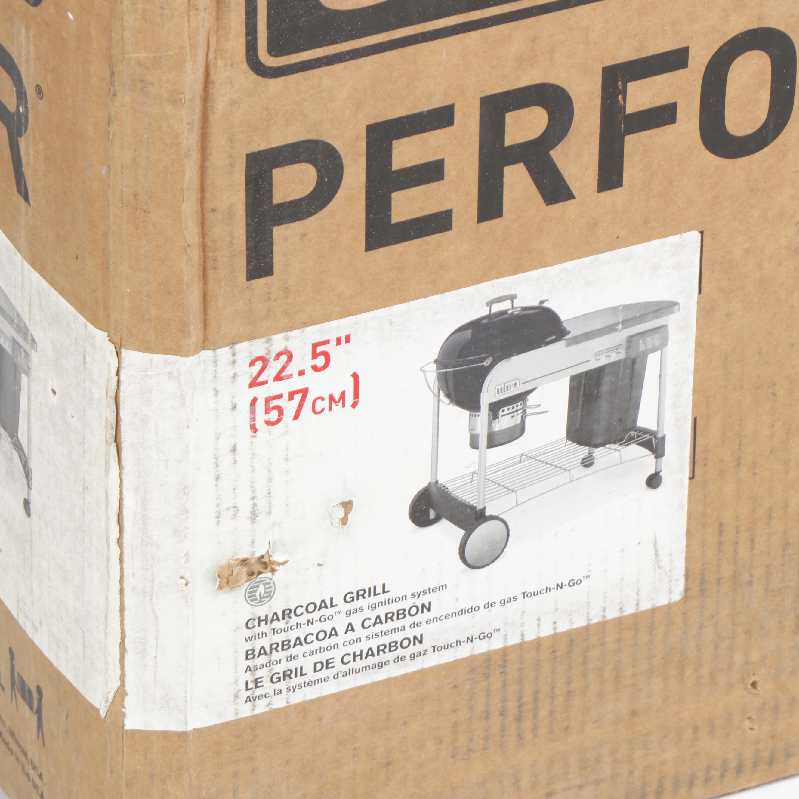 Weber Performer Charcoal Grill with Gas Ignition System and Accessories