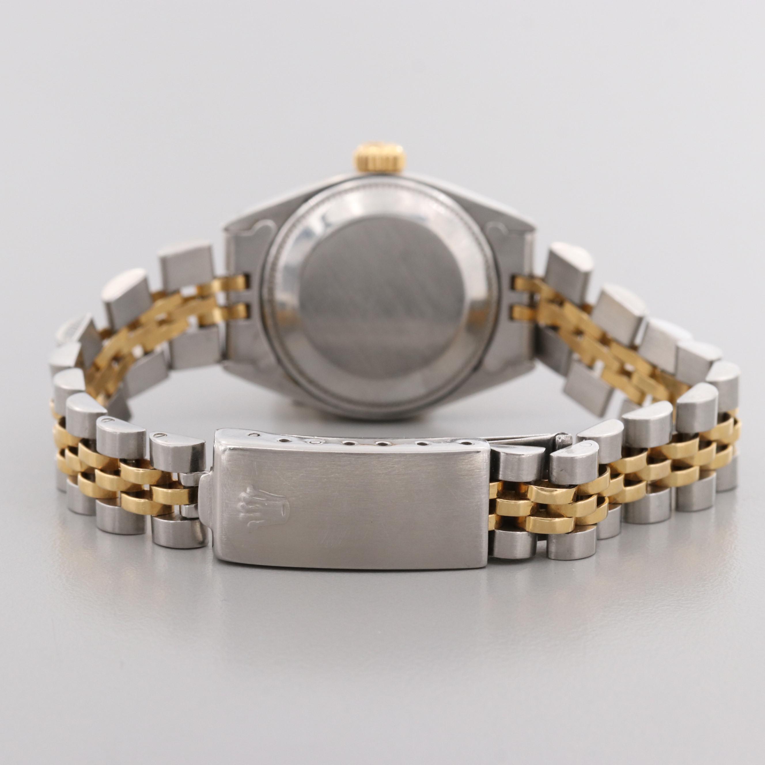 Vintage Rolex Date 14K Yellow Gold and Stainless Steel