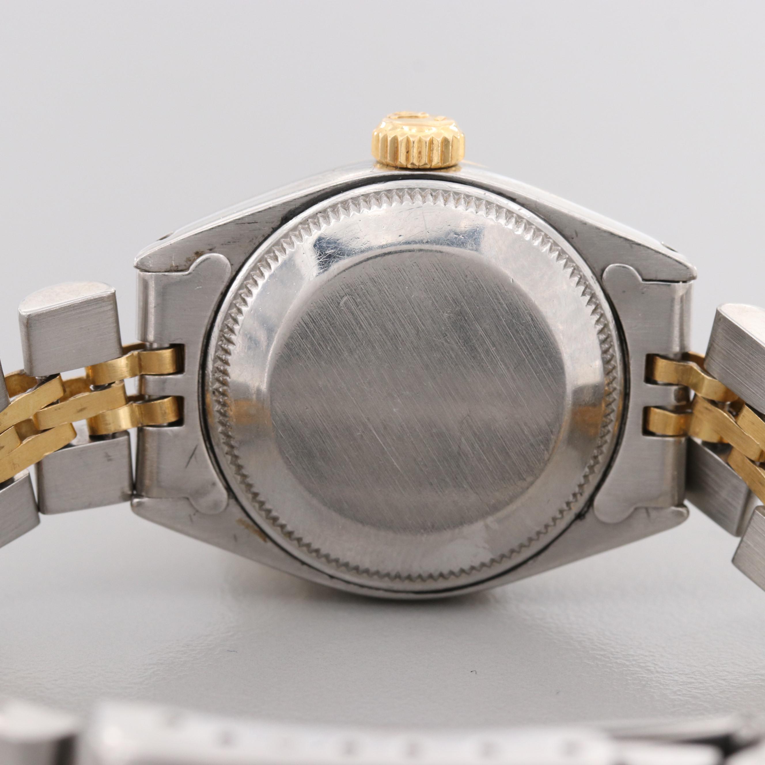 Vintage Rolex Date 14K Yellow Gold and Stainless Steel