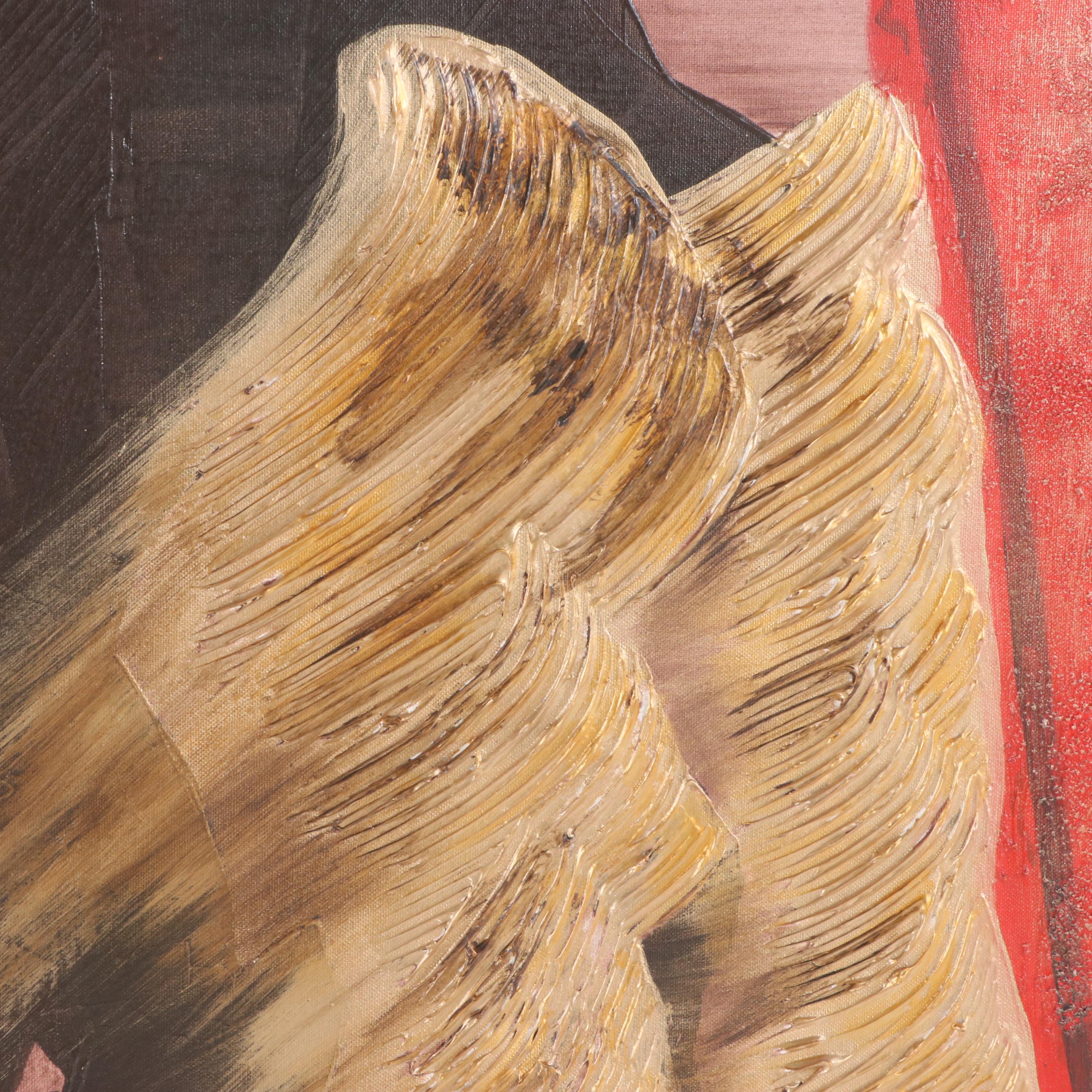 Ron Burnett Abstract Oil Painting