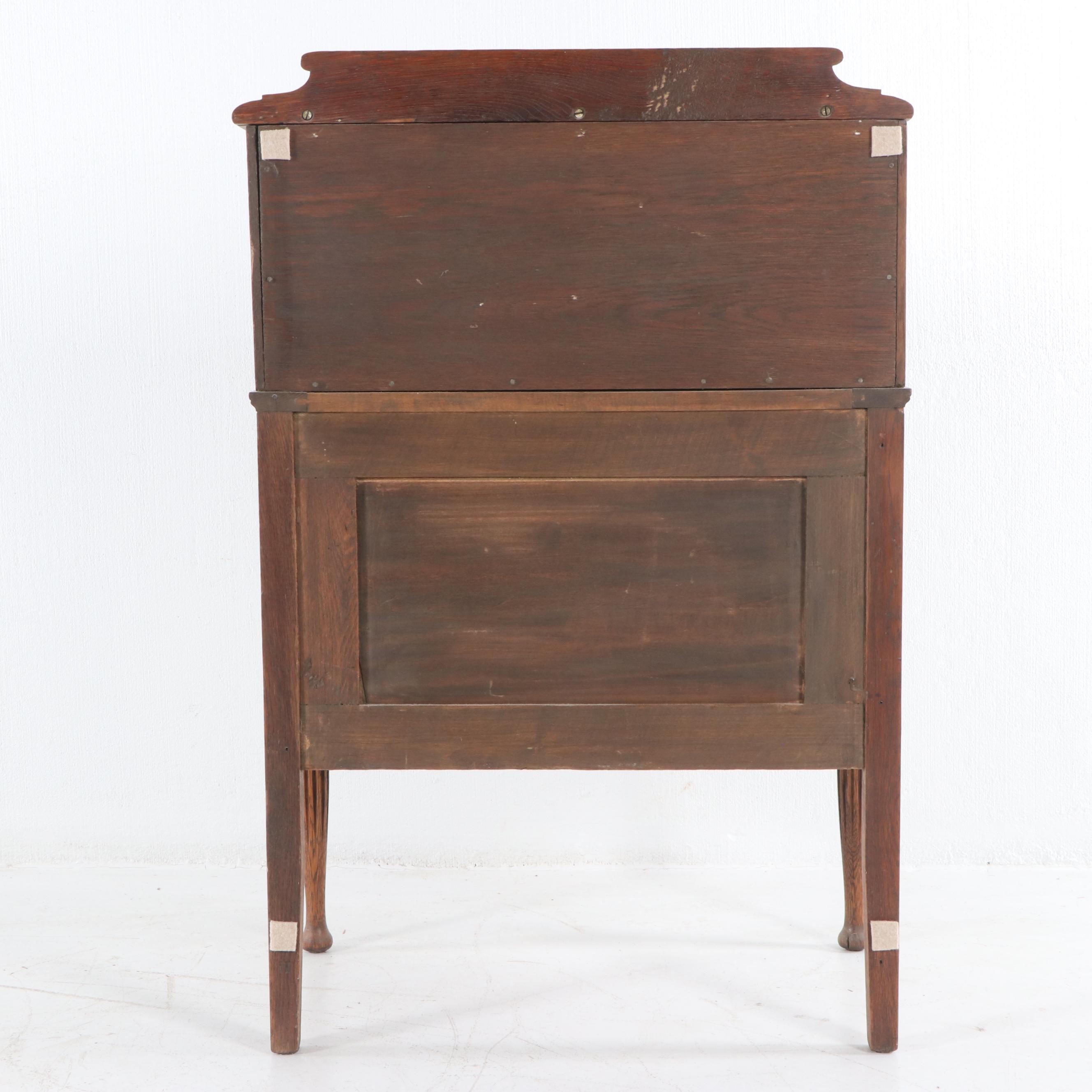 Antique Oak Desk with Chair