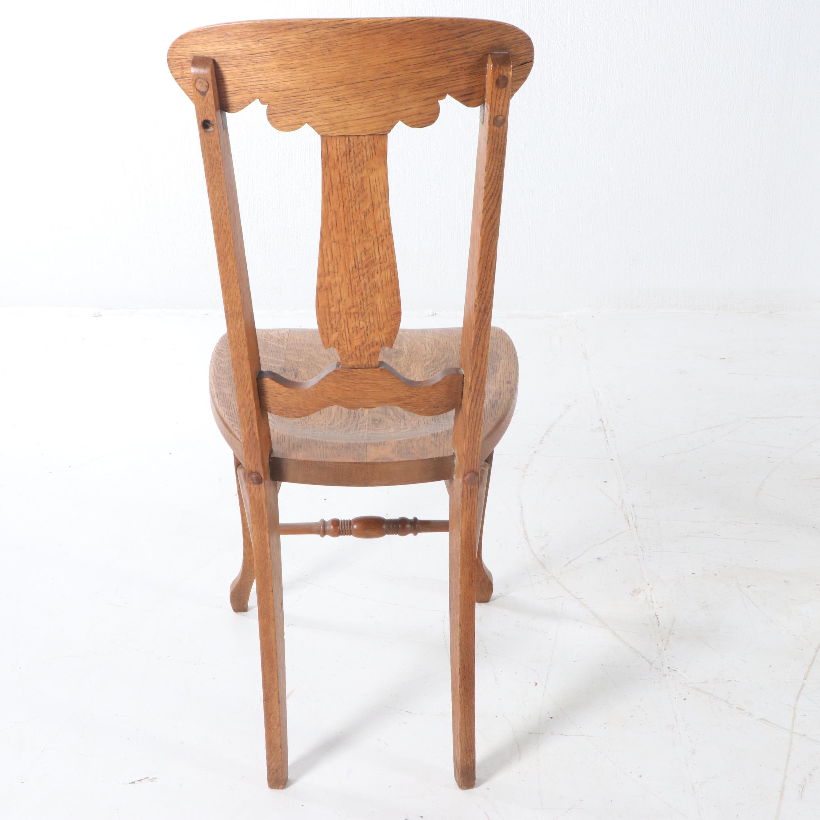 Antique Oak Desk with Chair