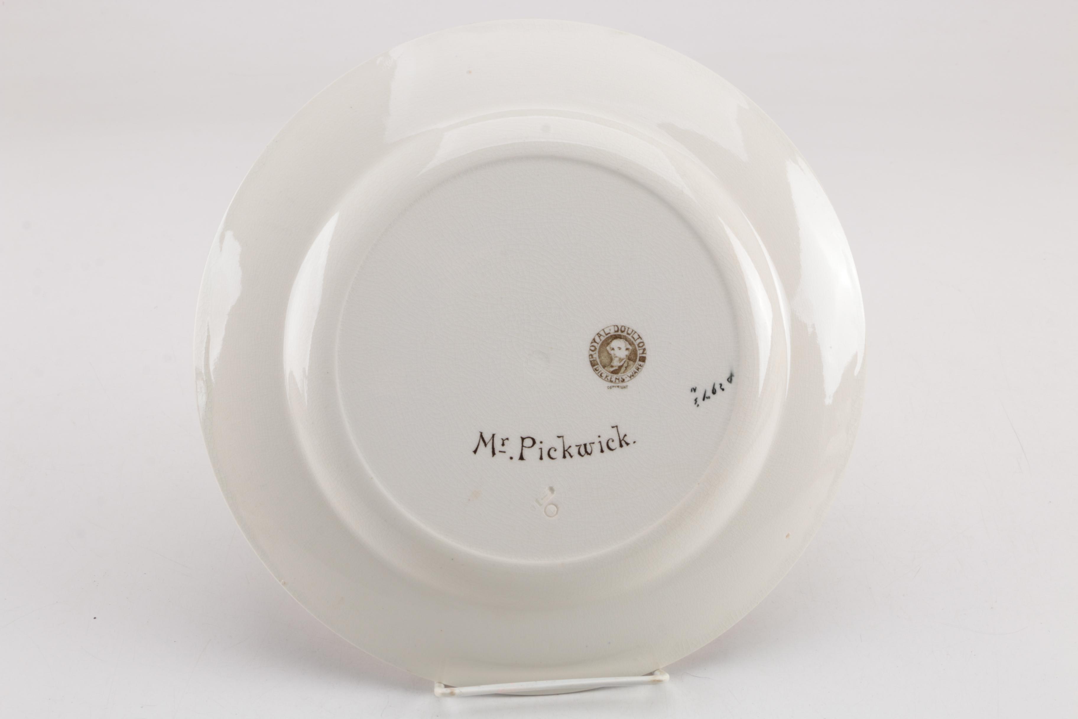 Royal Doulton "Dickens: Mr. Pickwick" Ceramic Dinner Plate, Early 20th C.