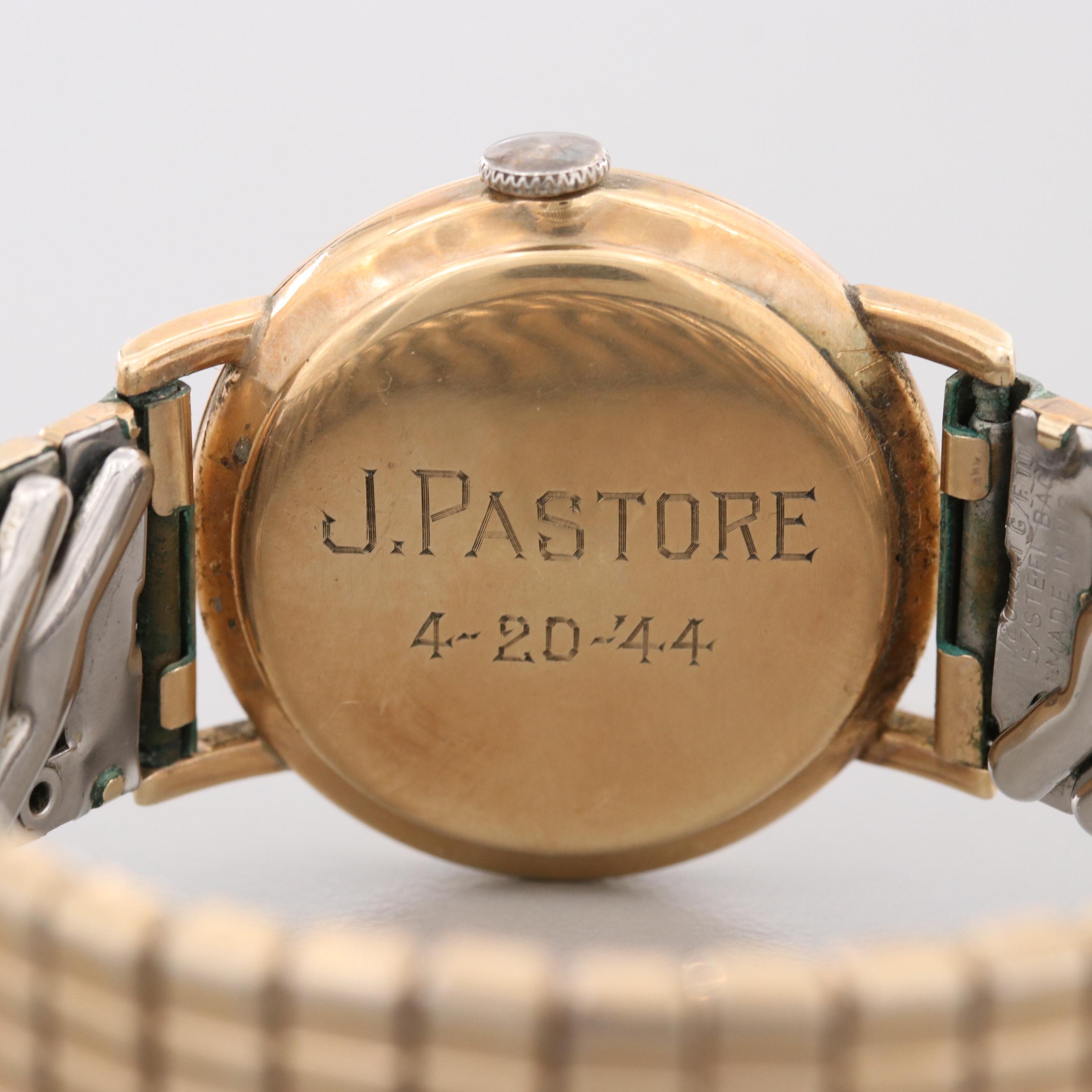 Vintage Wyler 14K Yellow Gold Swiss Watch