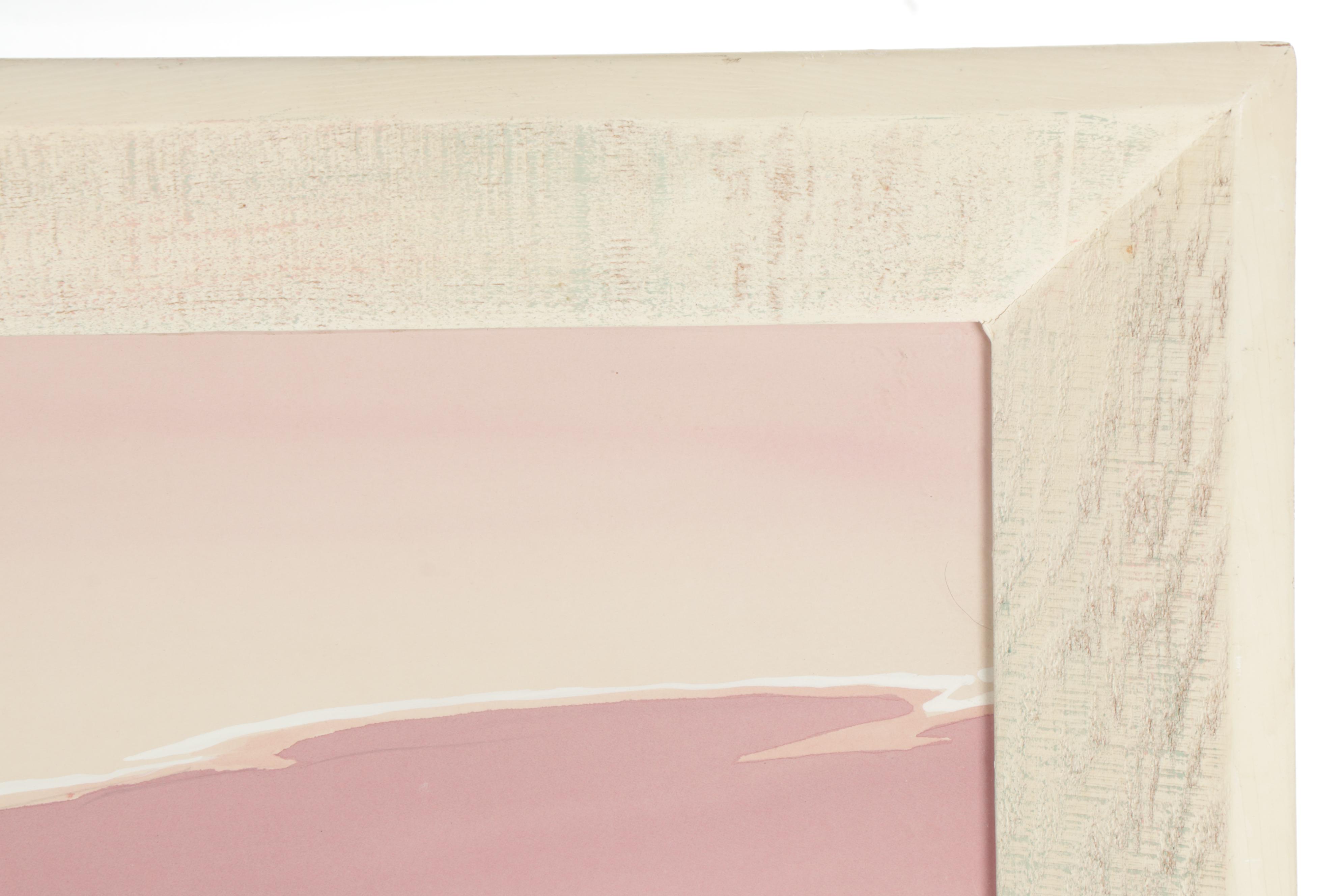 Carlo of Hollywood Large Mid Century Tropical Gouache Painting