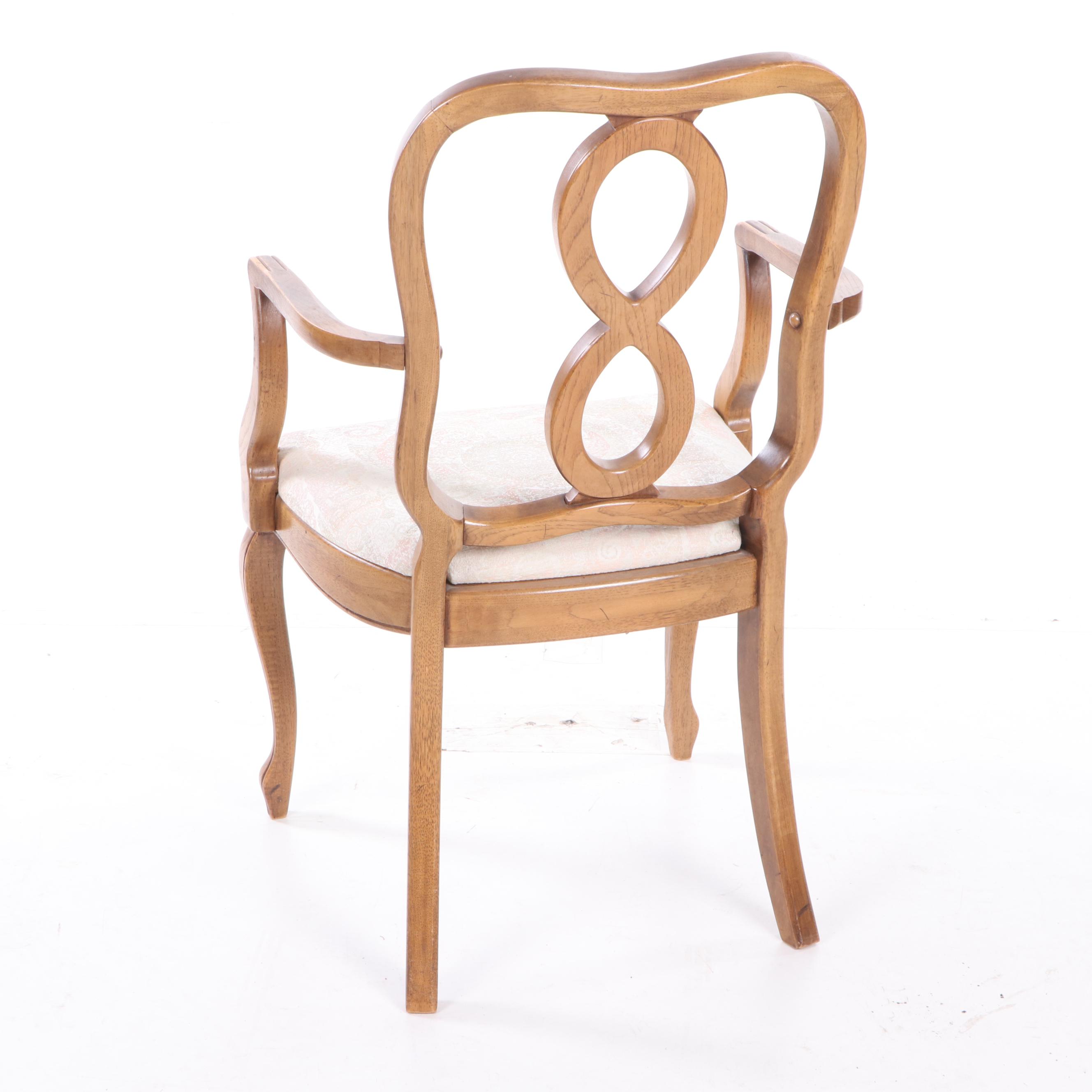 Thomasville "Tableau" Expandable Dining Table and Chair Set, Mid 20th Century