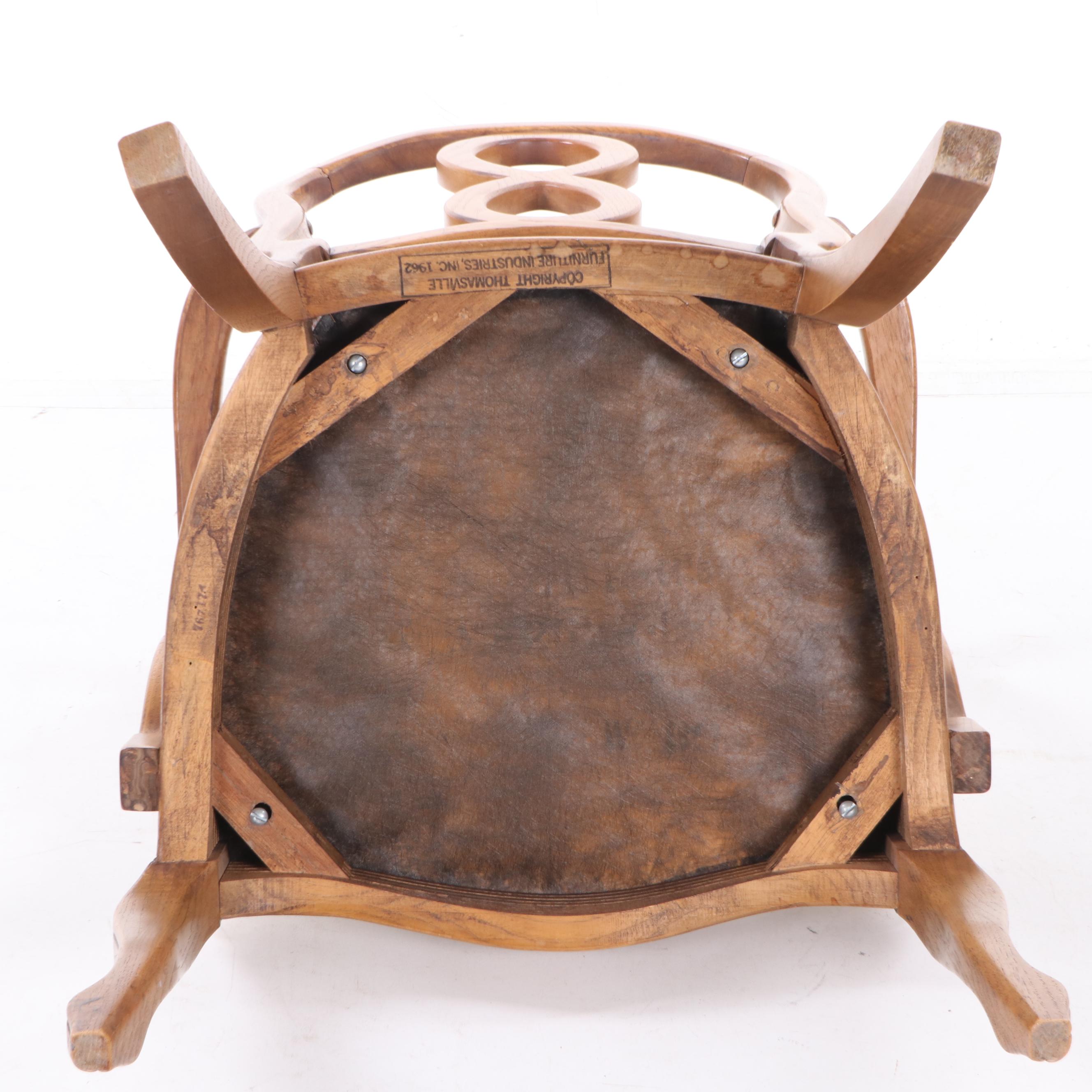 Thomasville "Tableau" Expandable Dining Table and Chair Set, Mid 20th Century