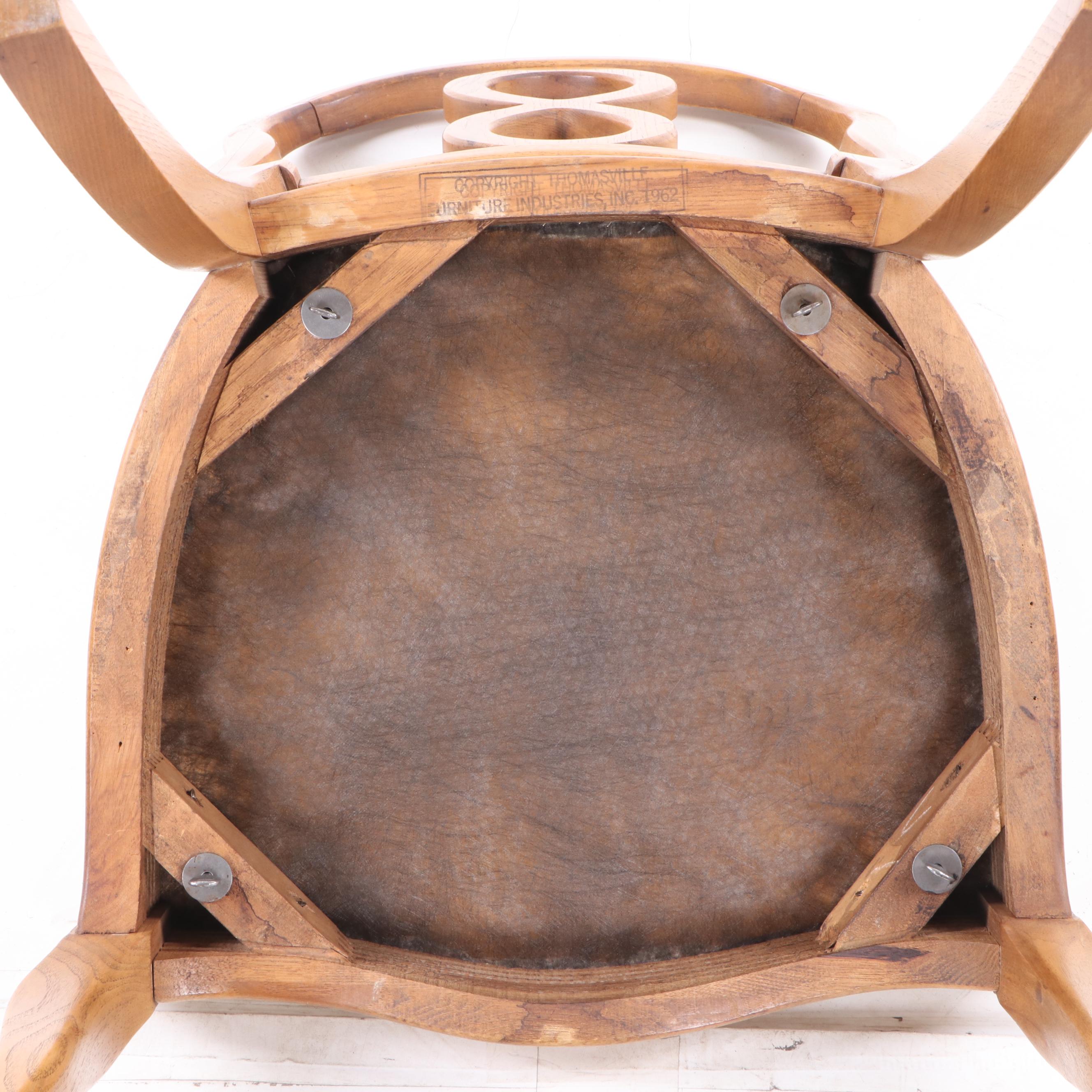 Thomasville "Tableau" Expandable Dining Table and Chair Set, Mid 20th Century