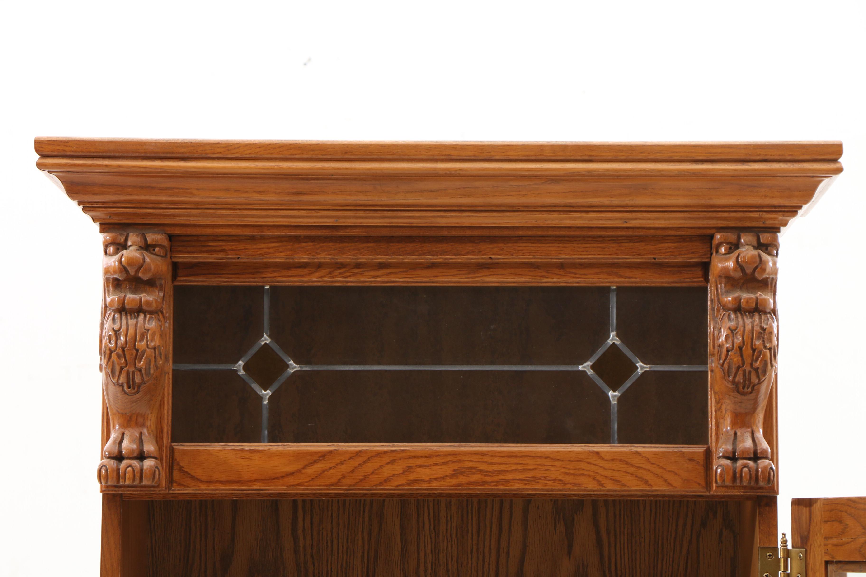 Illuminated Pulaski Gun Cabinets in Oak