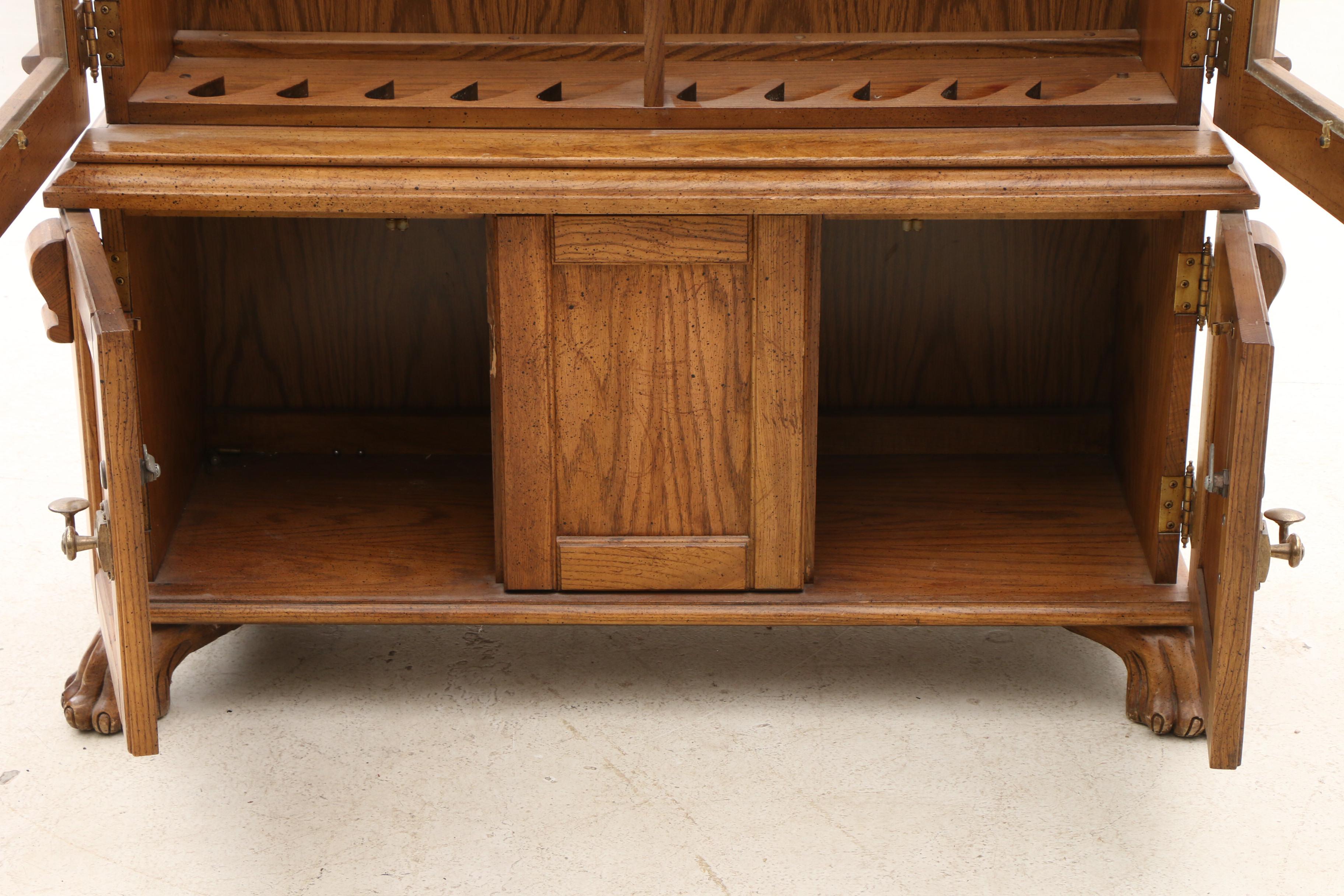 Illuminated Pulaski Gun Cabinets in Oak