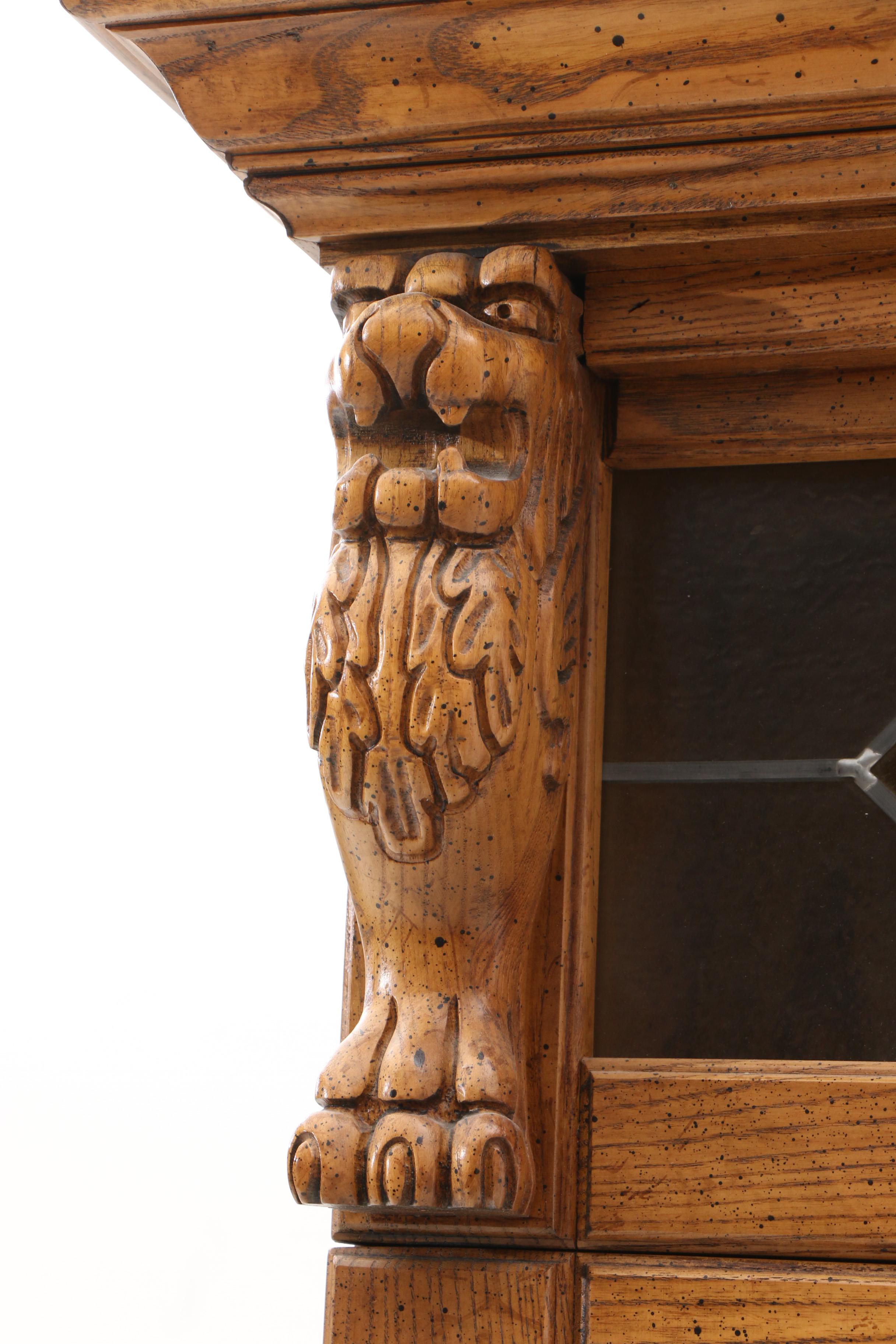 Illuminated Pulaski Gun Cabinets in Oak