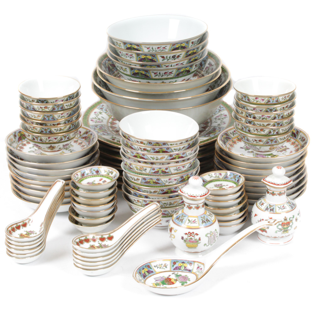 Chinese Hand-Painted Porcelain Tableware