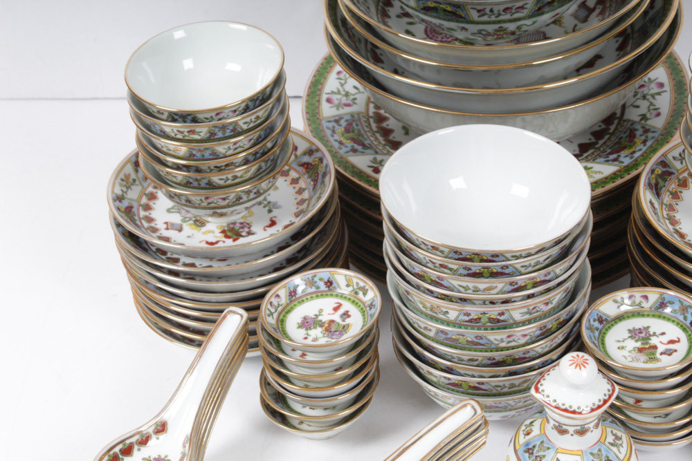 Chinese Hand-Painted Porcelain Tableware