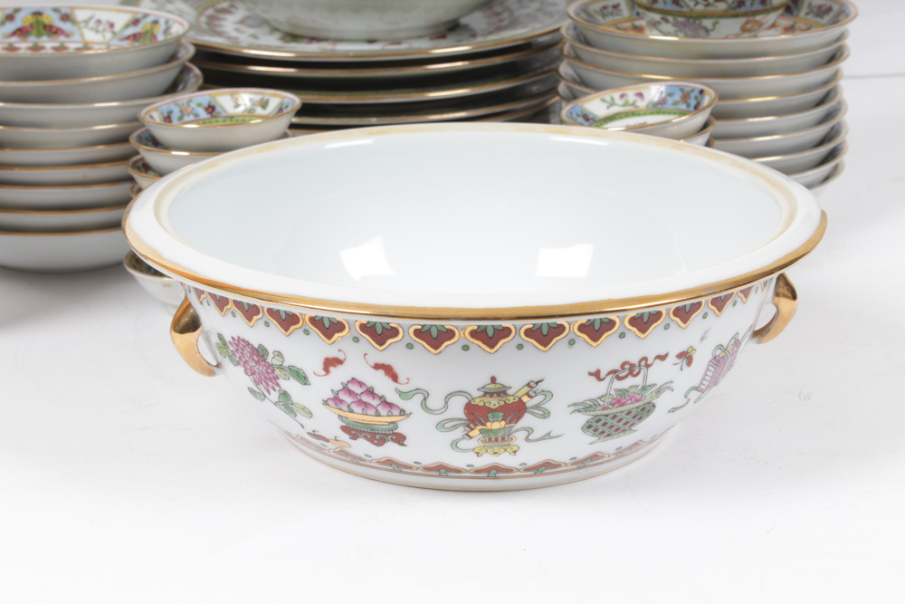 Chinese Hand-Painted Porcelain Tableware