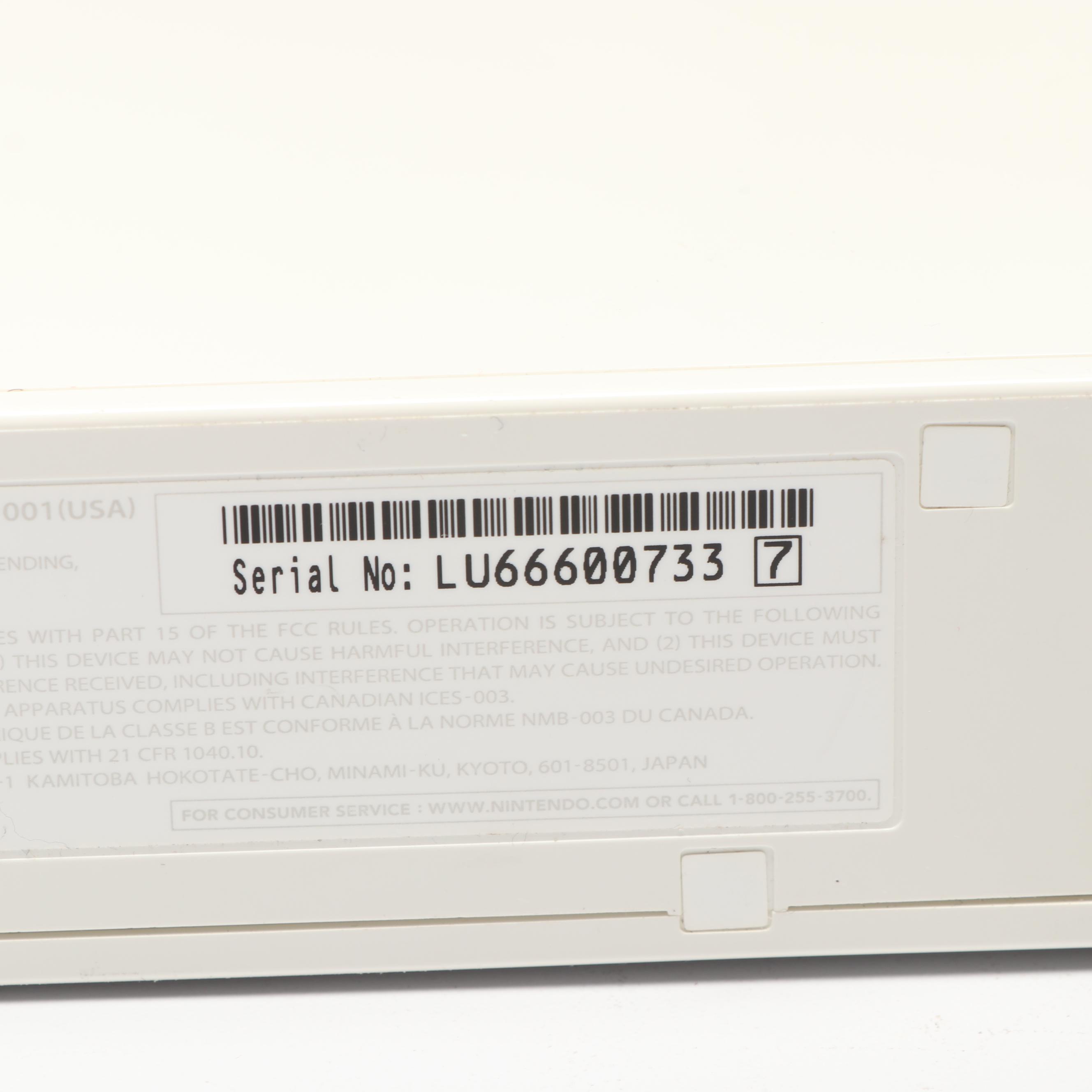 Nintendo Wii Console and "Championship Foosball" Video Game