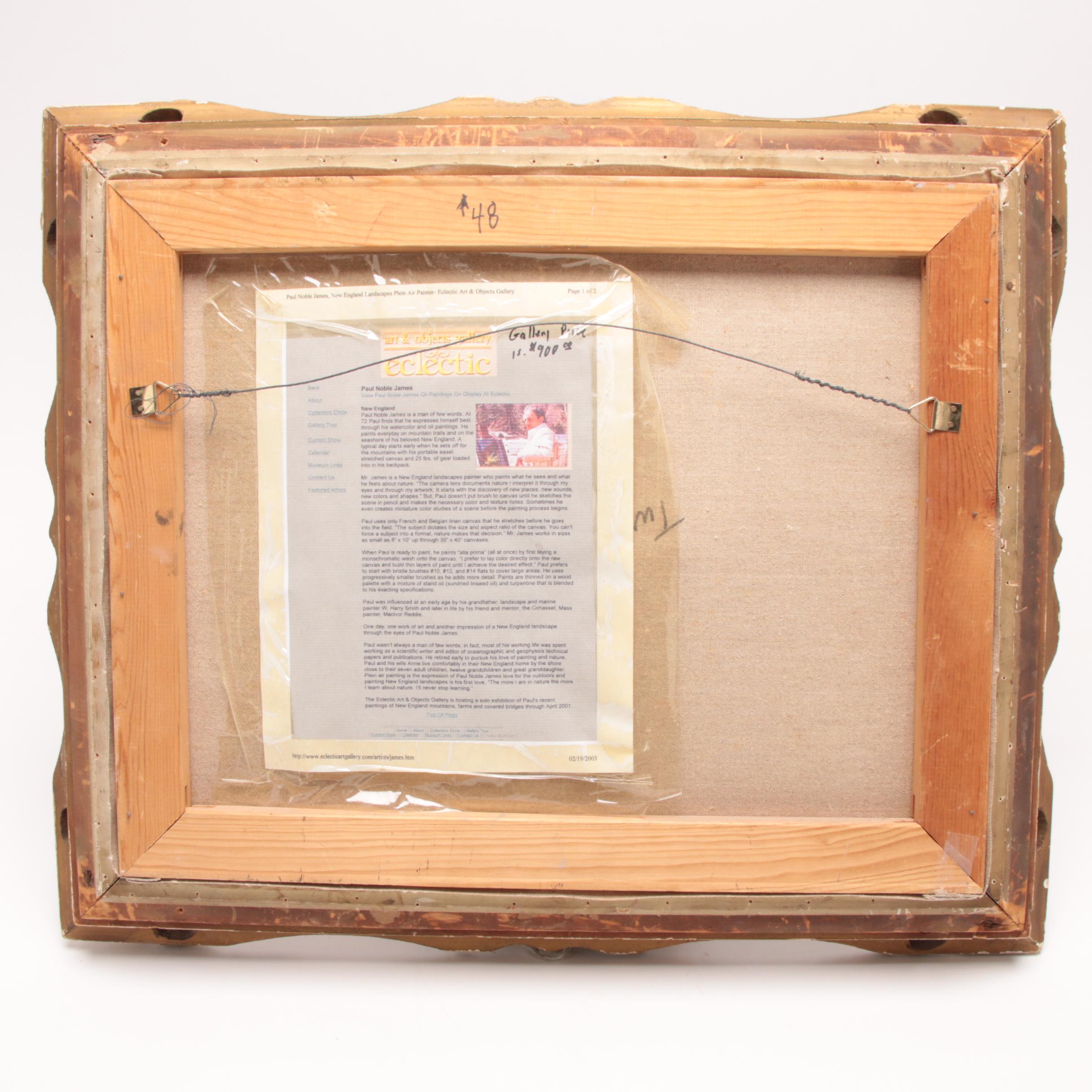 Paul Noble James Oil Painting "Turn in the River"