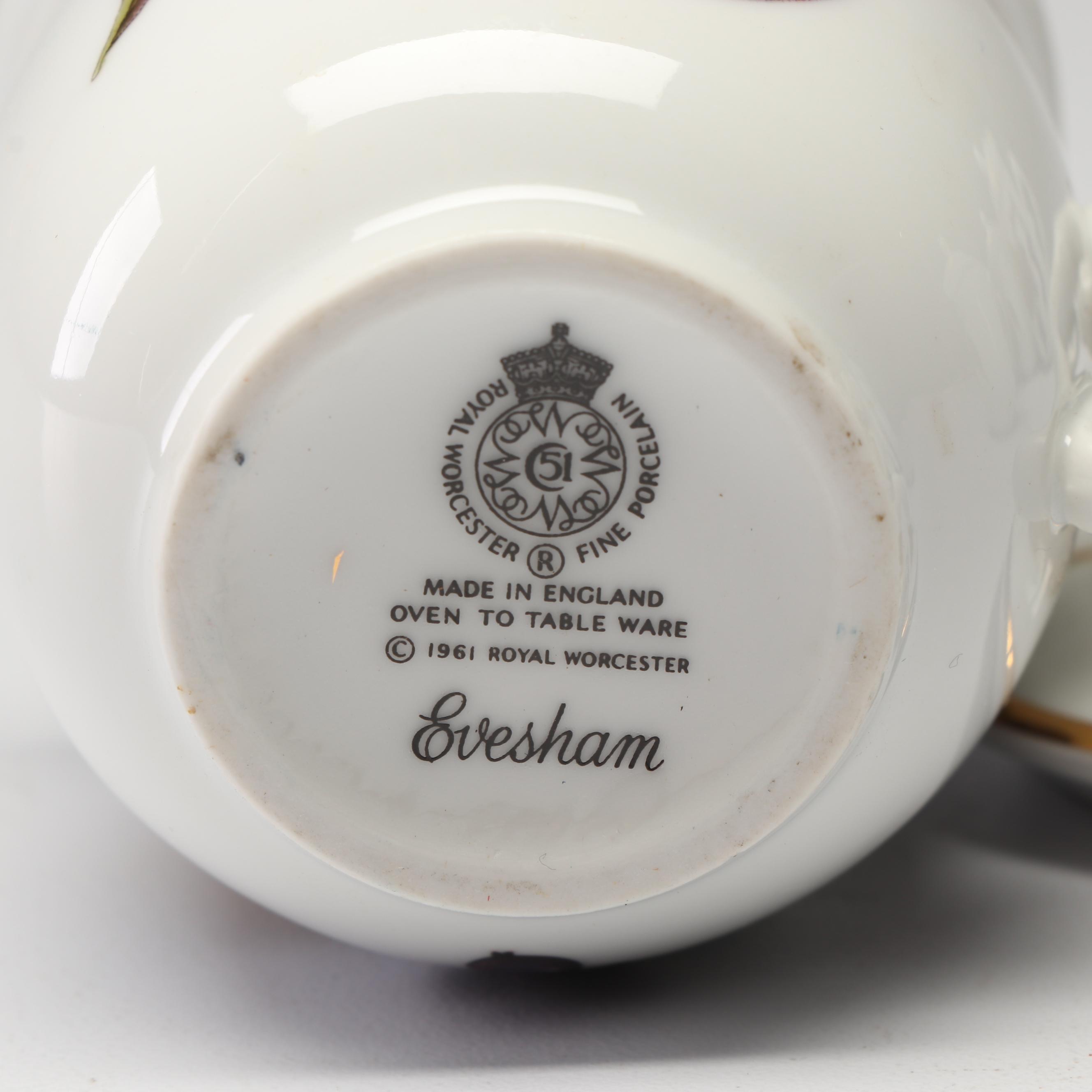Royal Worcester "Evesham" Porcelain Pots de Creme