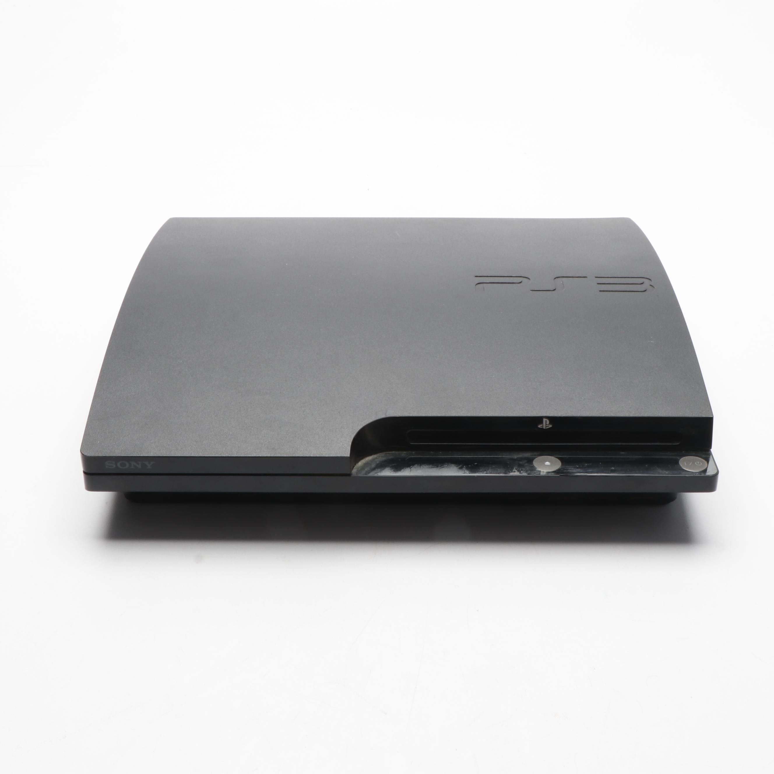 Sony Playstation 3 Slim with Wireless Controllers and Video Games