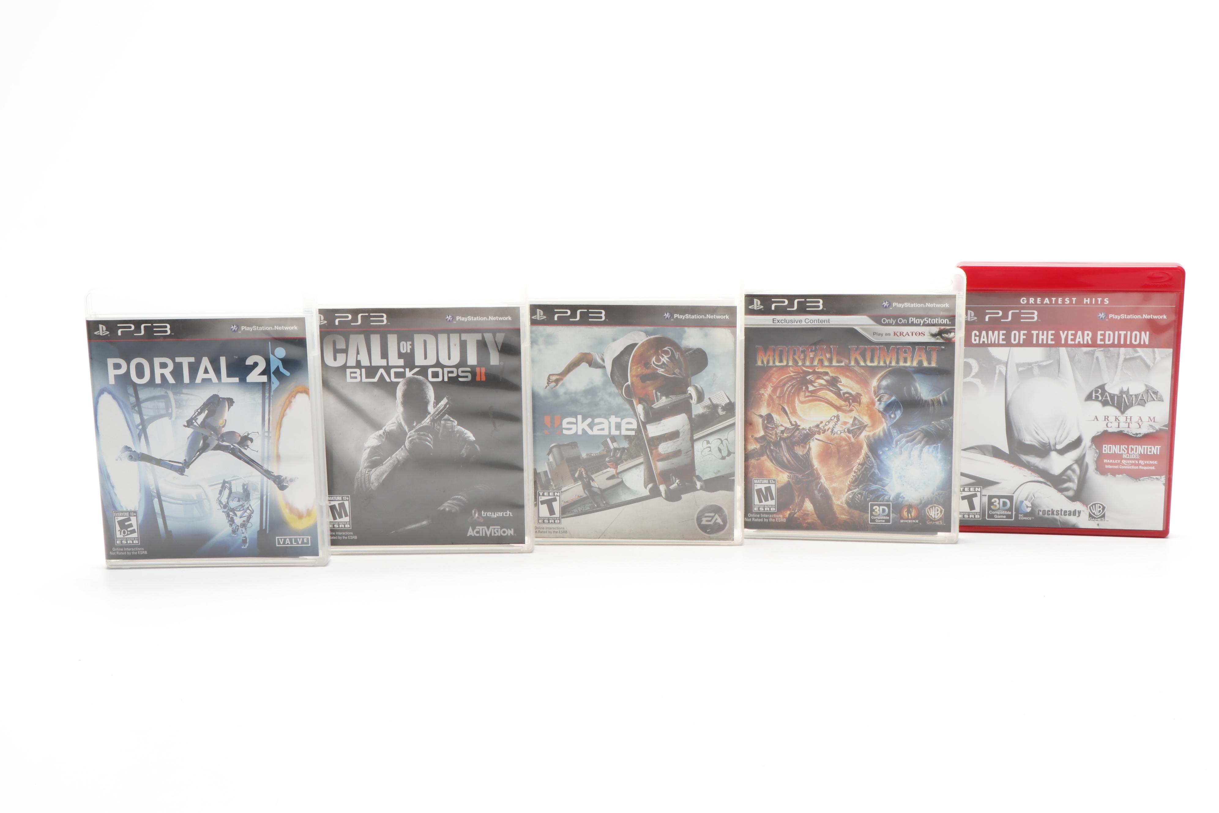 Sony Playstation 3 Slim with Wireless Controllers and Video Games