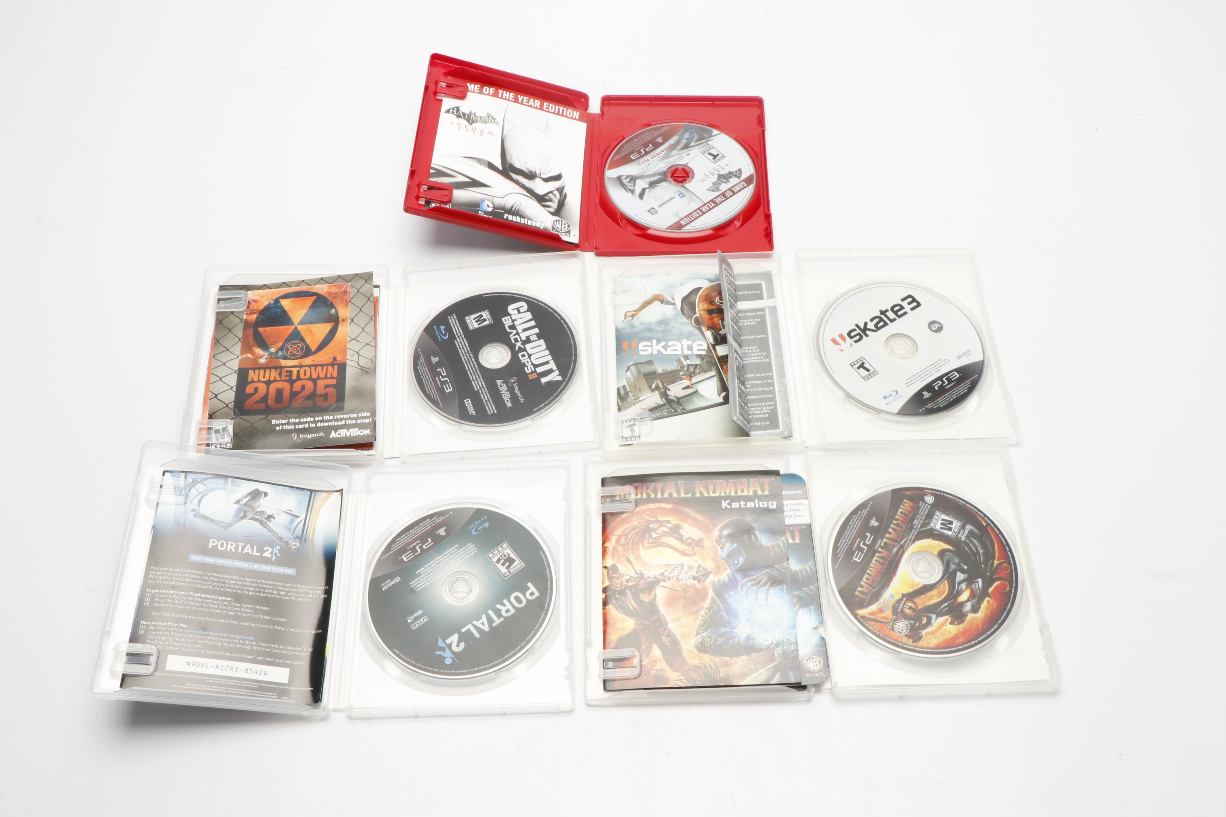 Sony Playstation 3 Slim with Wireless Controllers and Video Games