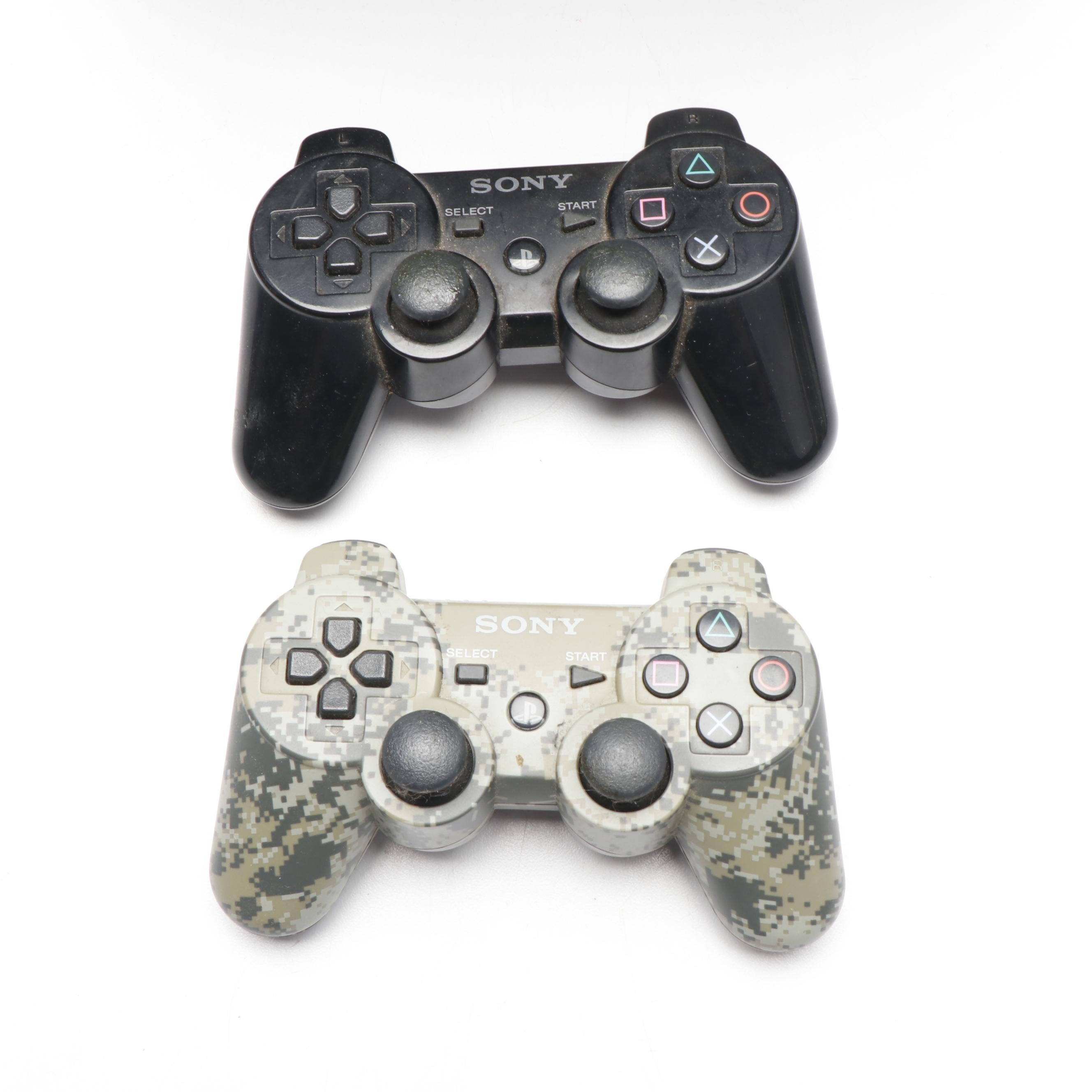 Sony Playstation 3 Slim with Wireless Controllers and Video Games