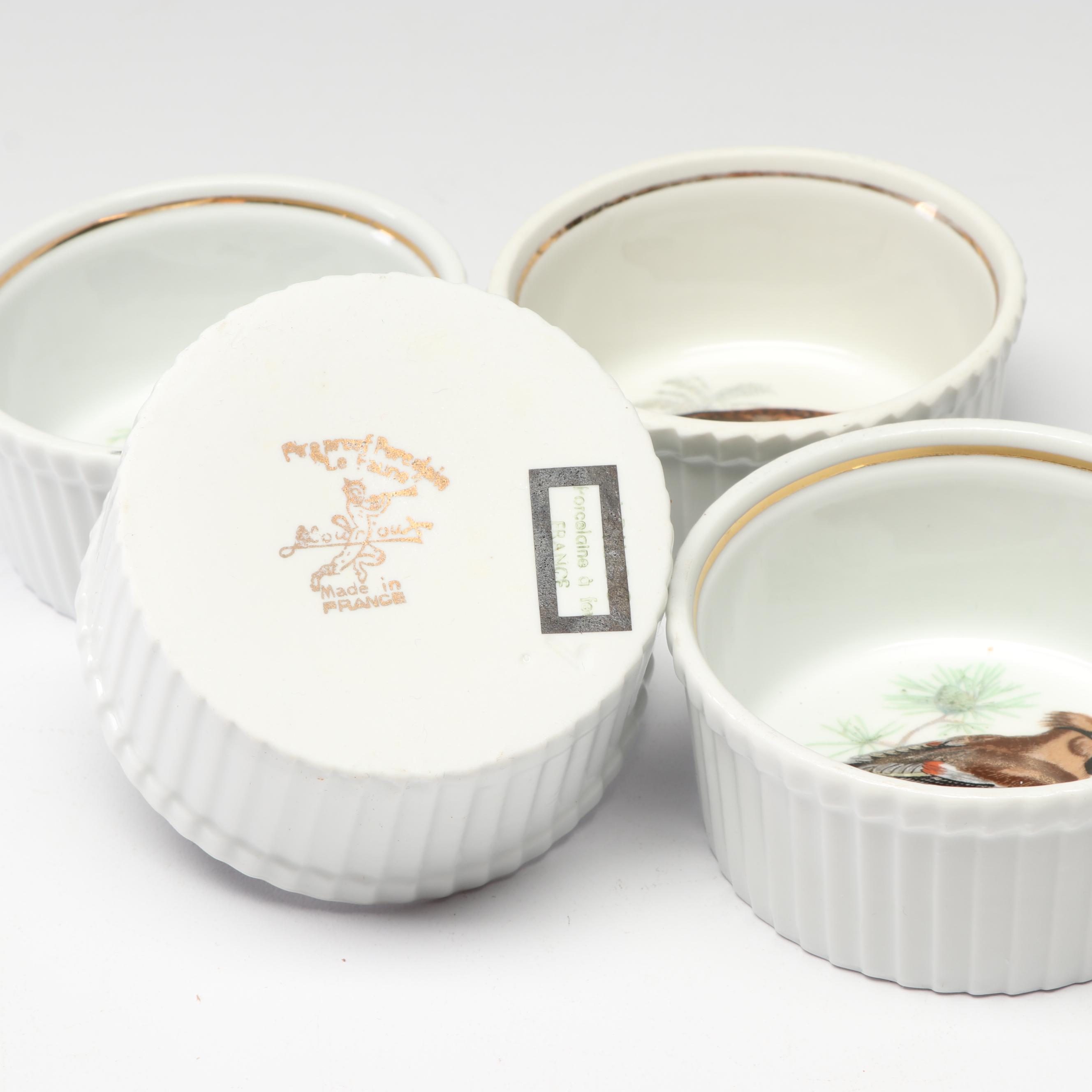Lourioux "Le Faun" and Royal Worcester "Evesham" Ramekins and Bakeware