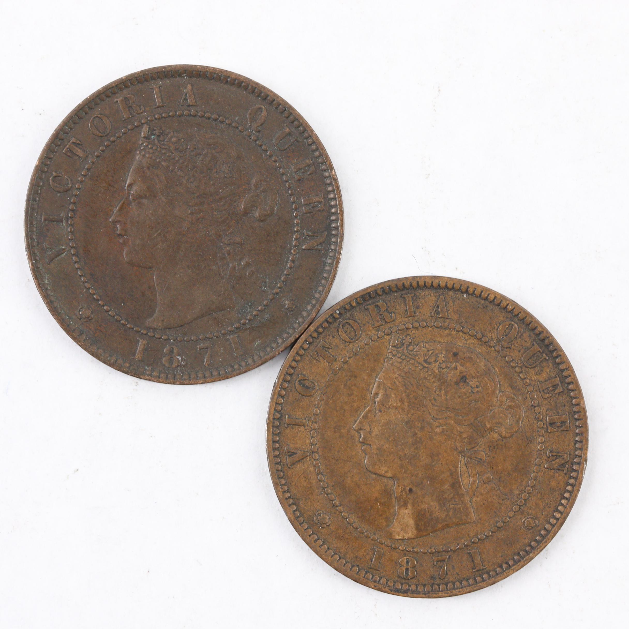 Group of Seven Canadian Provinces One-Cent Coins