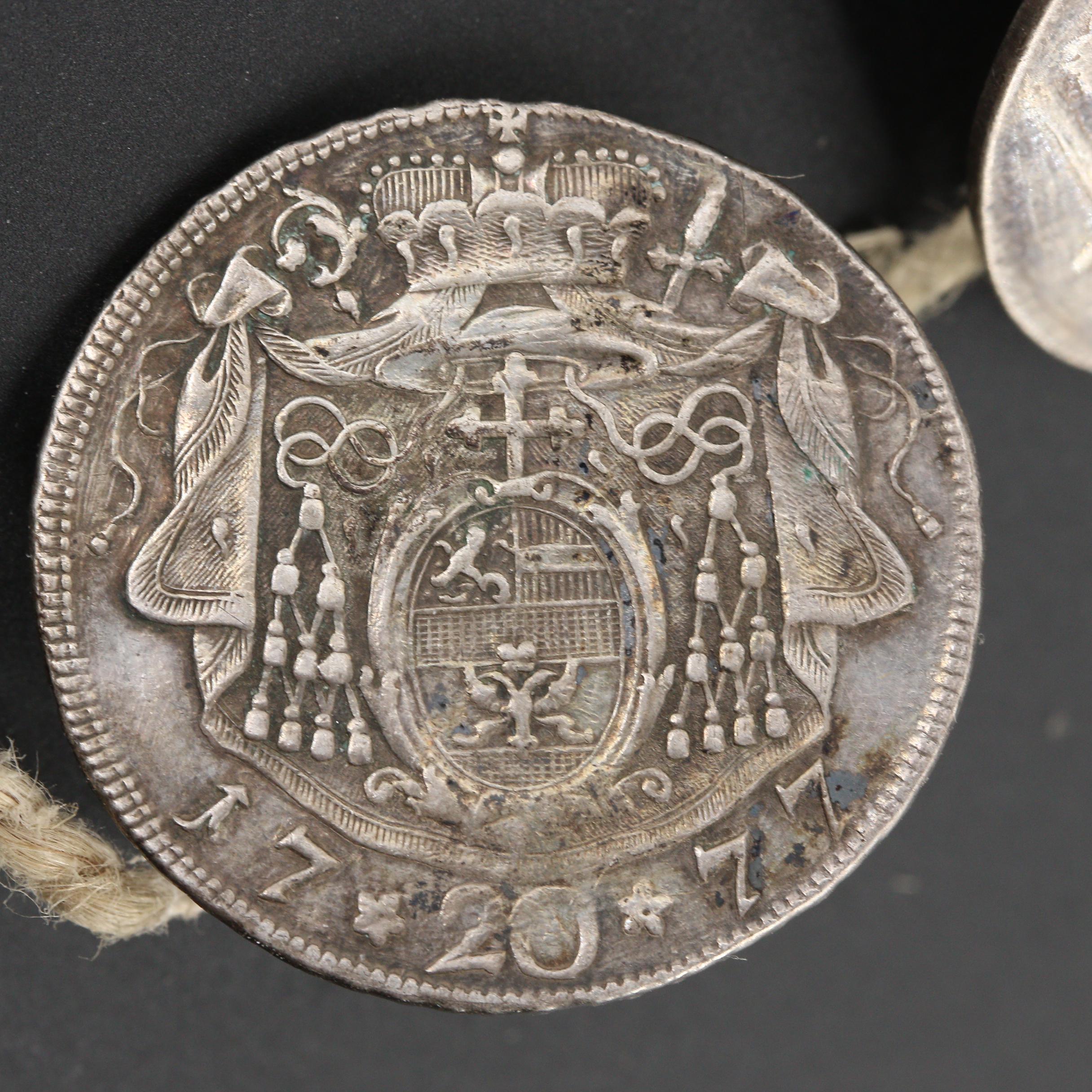 Group of 10 Austrian & German States Silver Coin Buttons