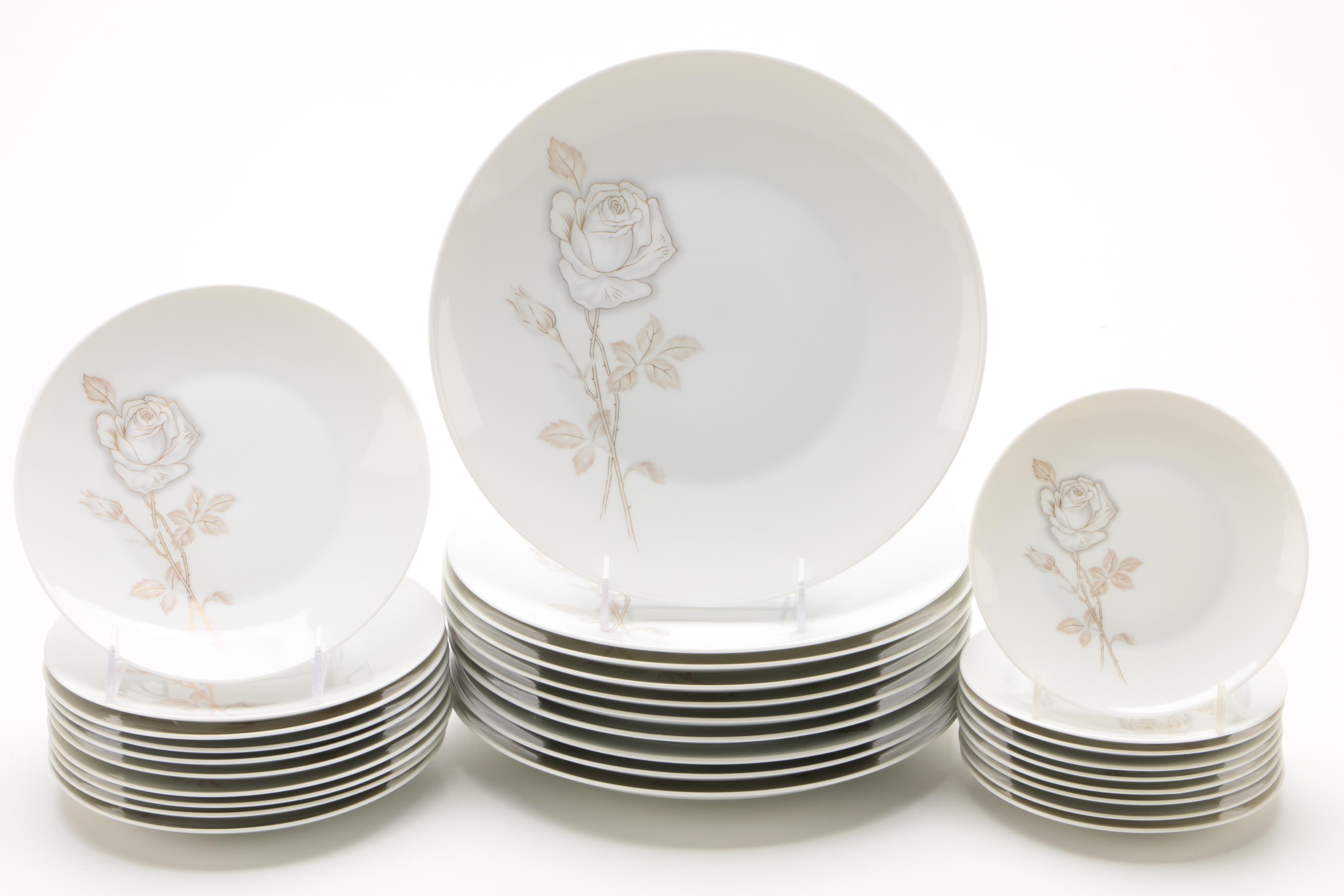 Rosenthal "Classic Rose" Porcelain Dinnerware Service for Ten, 1961-1977
