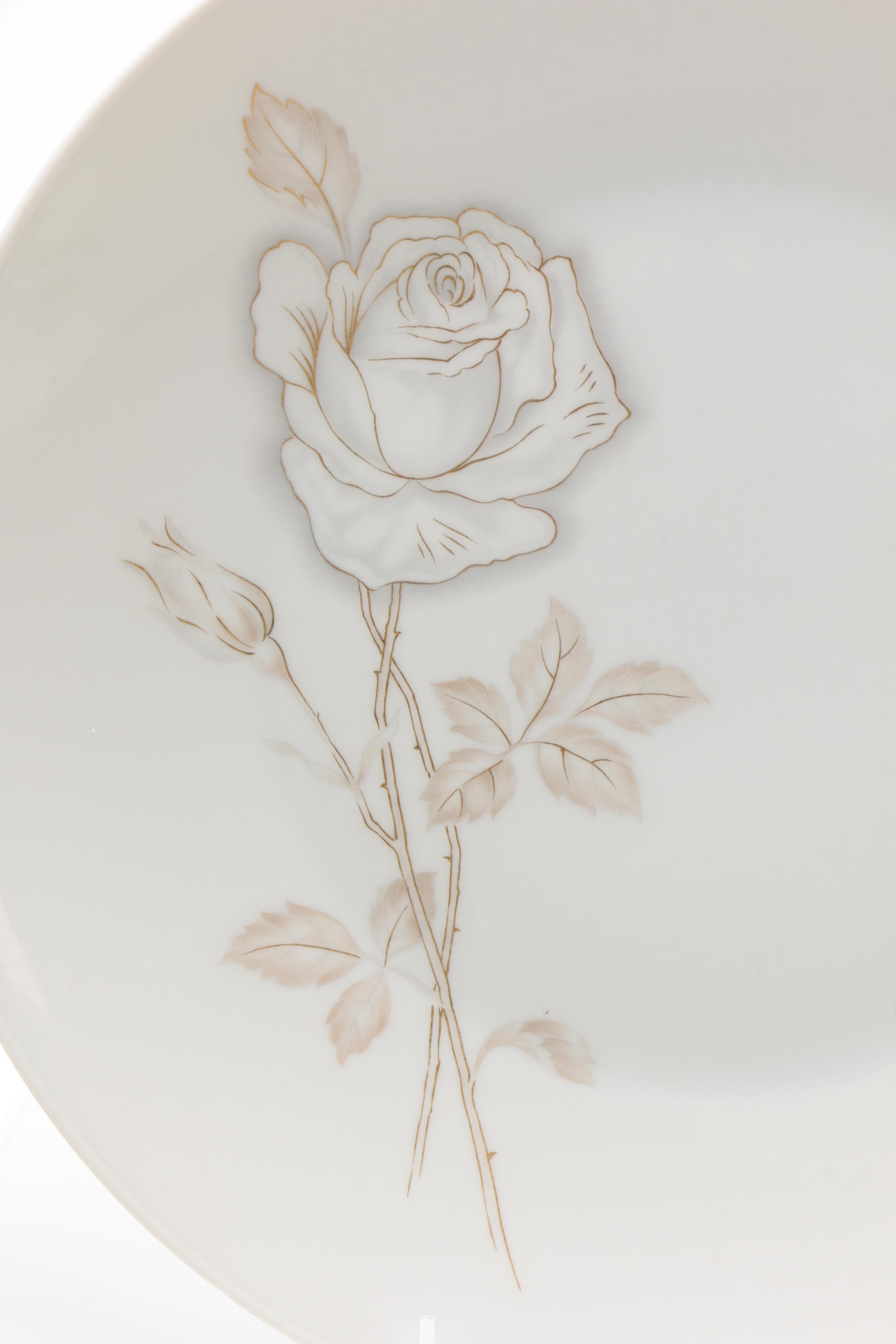 Rosenthal "Classic Rose" Porcelain Dinnerware Service for Ten, 1961-1977