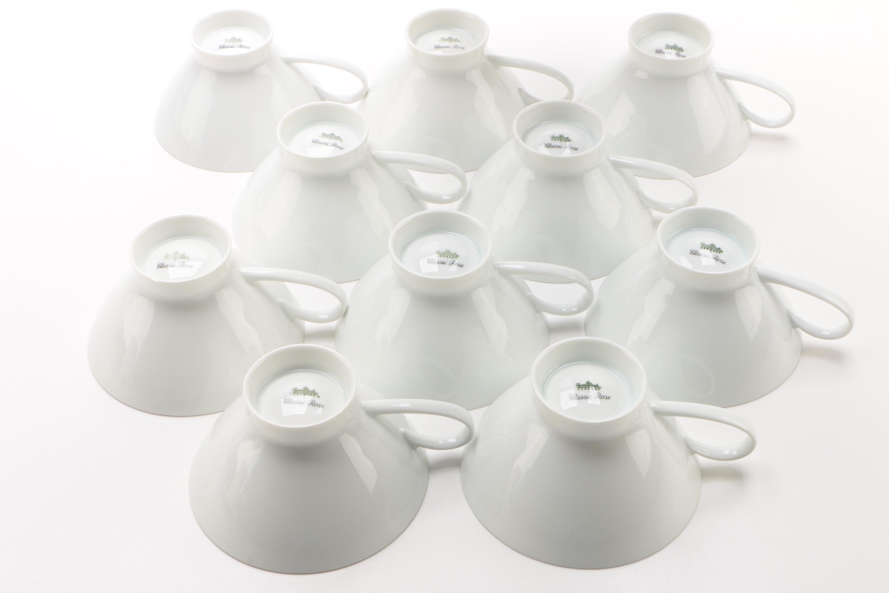 Rosenthal "Classic Rose" Porcelain Dinnerware Service for Ten, 1961-1977